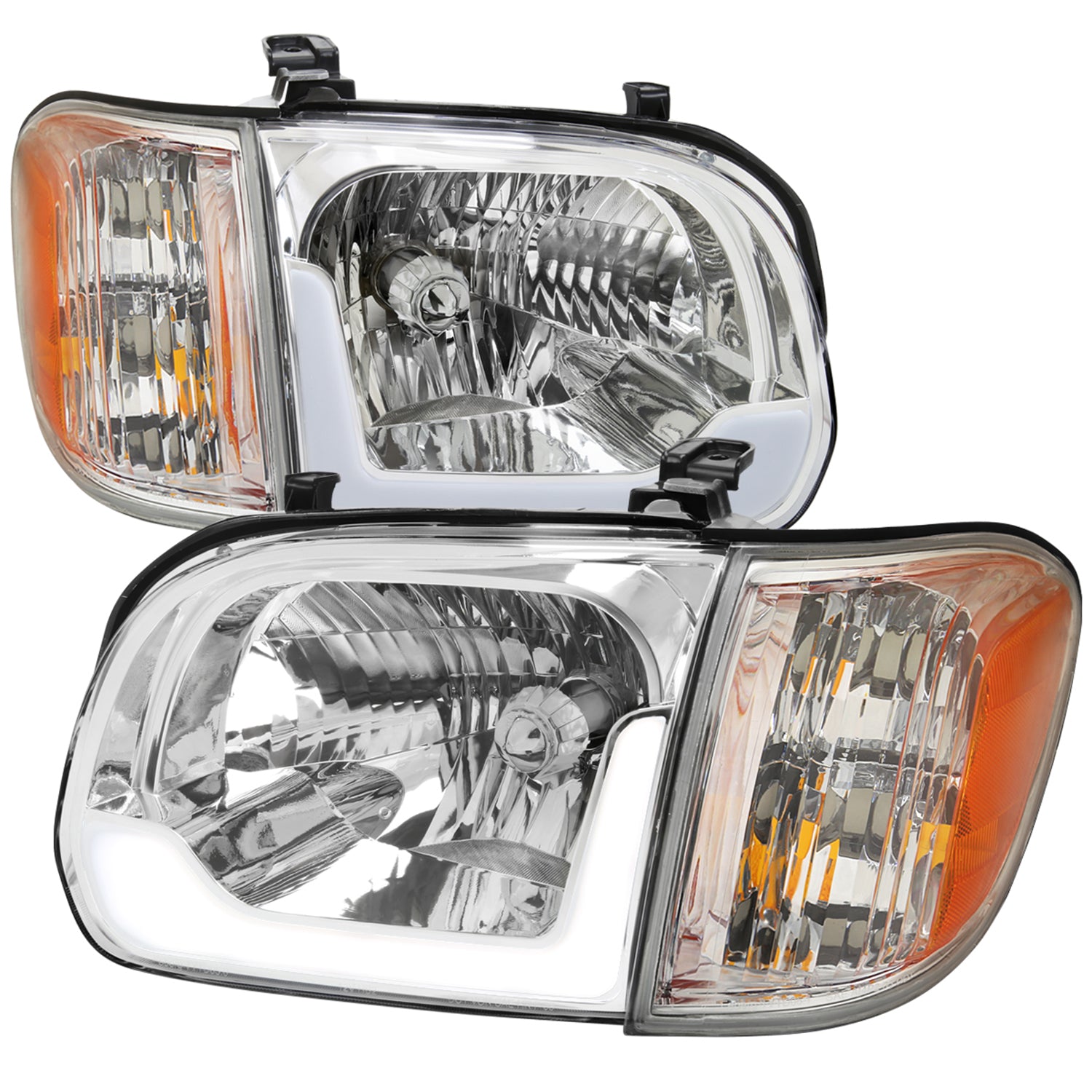2005-2006 Toyota Tundra/05-2007 Sequoia Headlights Corner Lamps Amber & Chrome