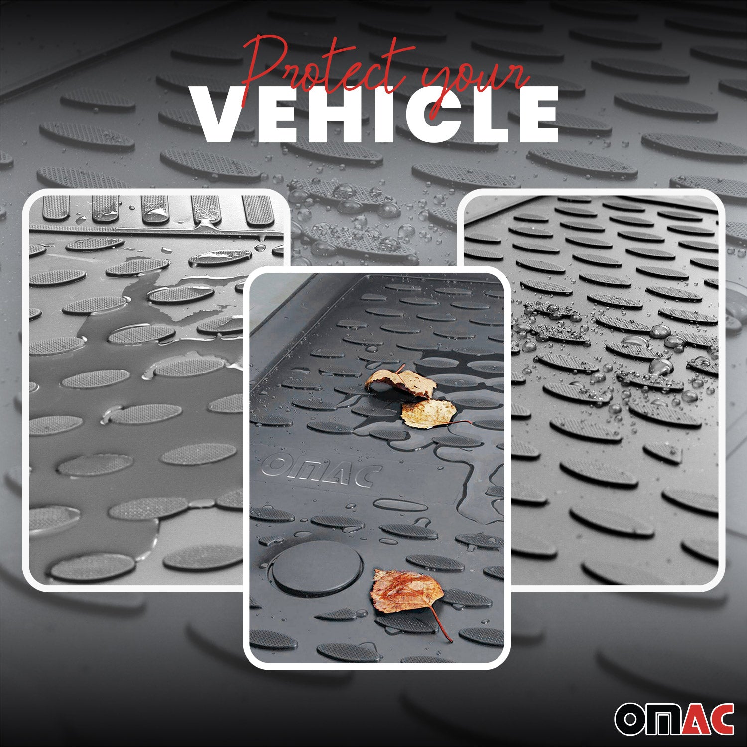 2007-2014 Chevrolet Tahoe Floor Mats Liners Full Set All Weather Gray