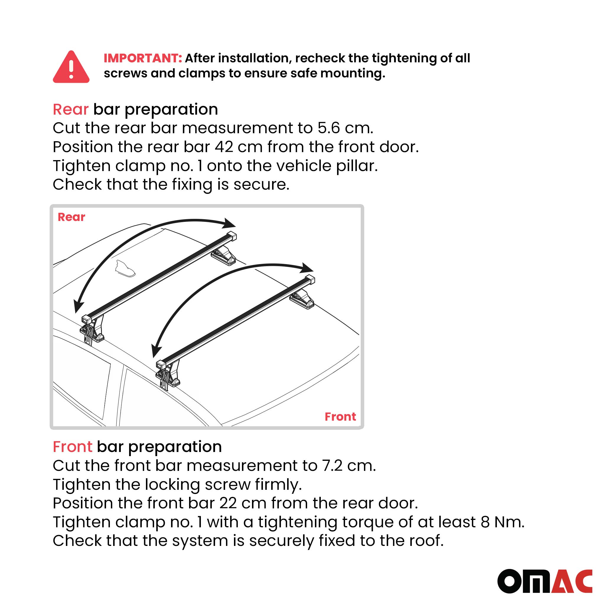 2023-2025 Dodge Hornet Roof Rack Cross Bars Black