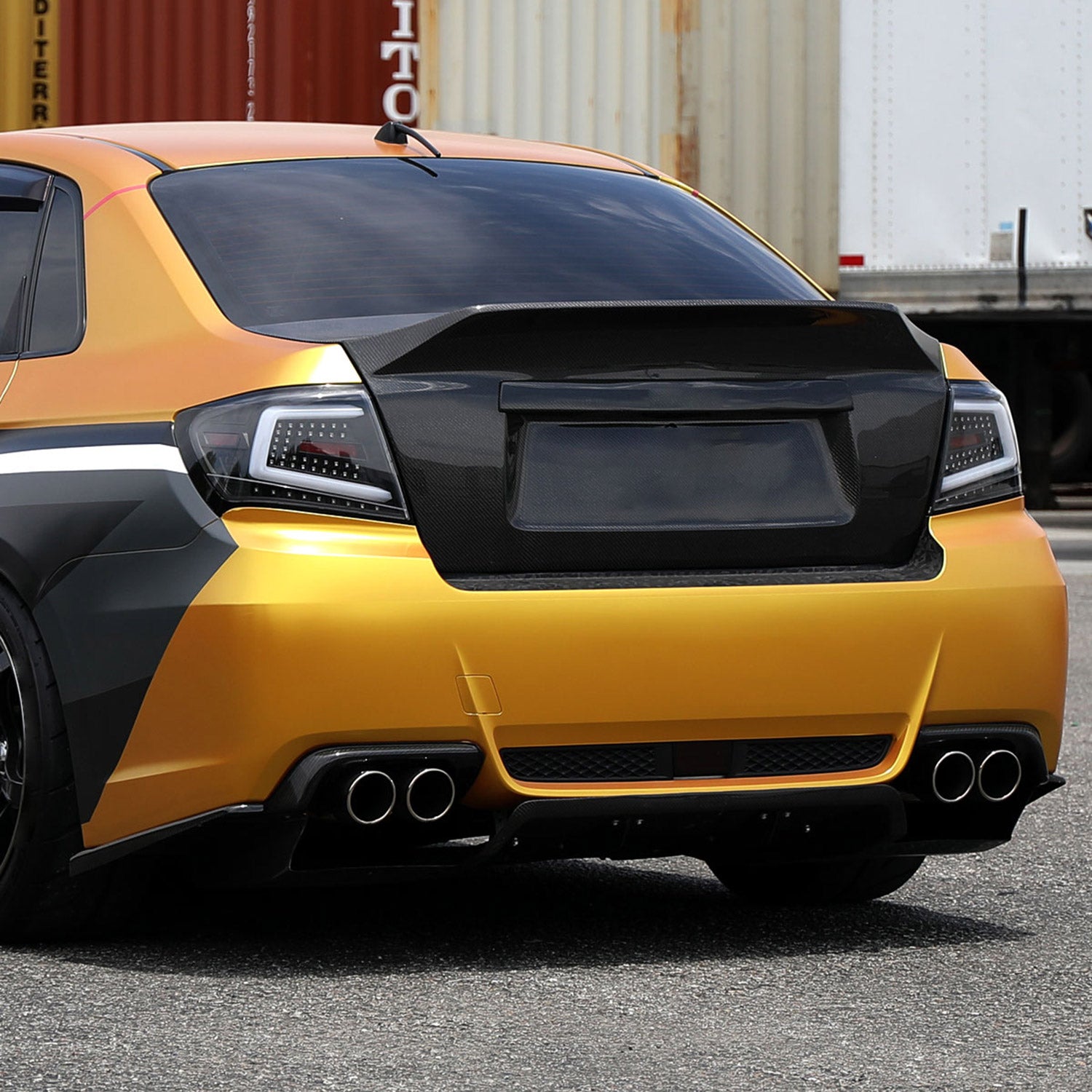 2008-2014 Subaru Impreza WRX/STI LED Turn Signal Tail Lights Matt Black/Clear