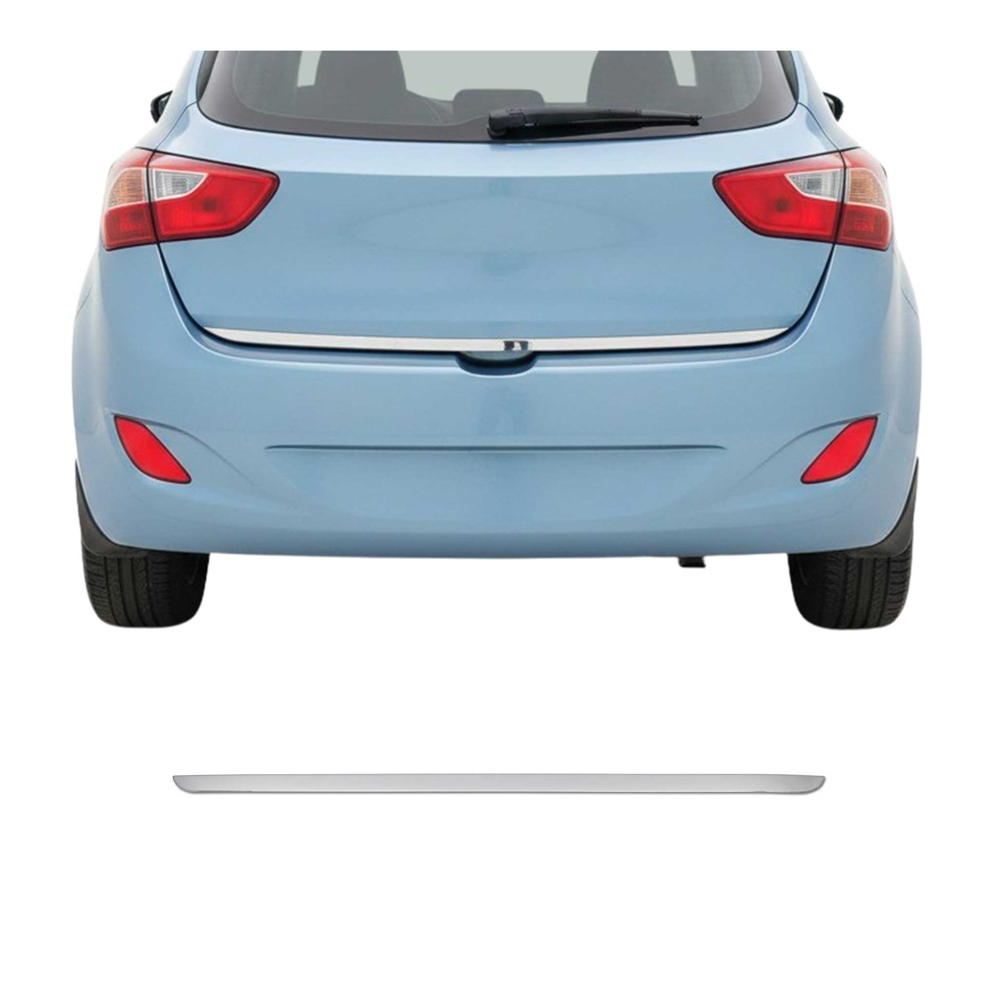 2013-2017 Hyundai Elantra GT Rear Trunk Molding Trim Stainless Steel Silver