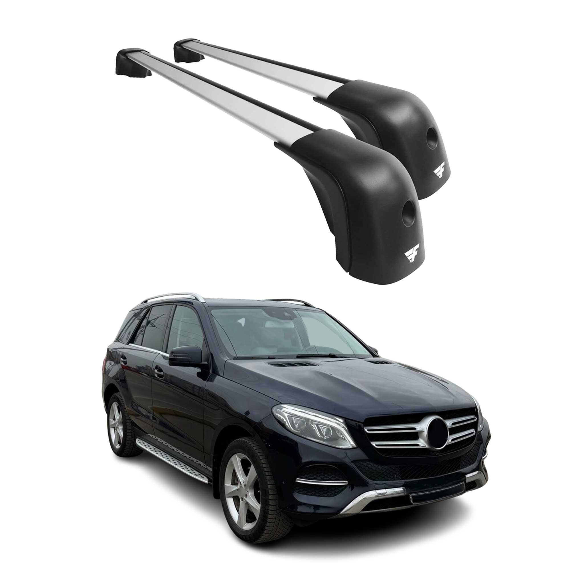 2016-2019 Mercedes GLE Class W166 Roof Racks Cross Bars Silver