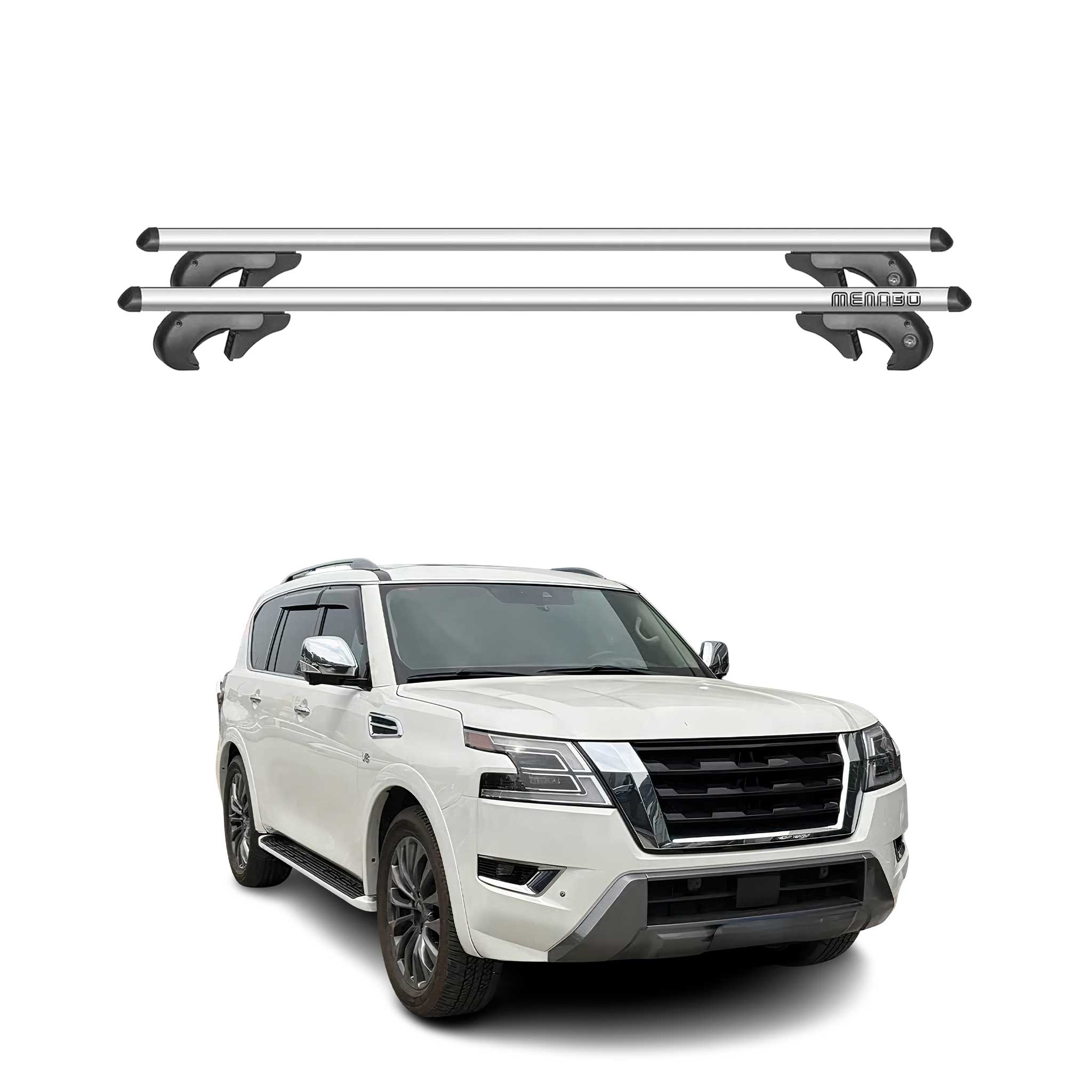 2017-2024 Nissan Armada Roof Rack Cross Bars Silver