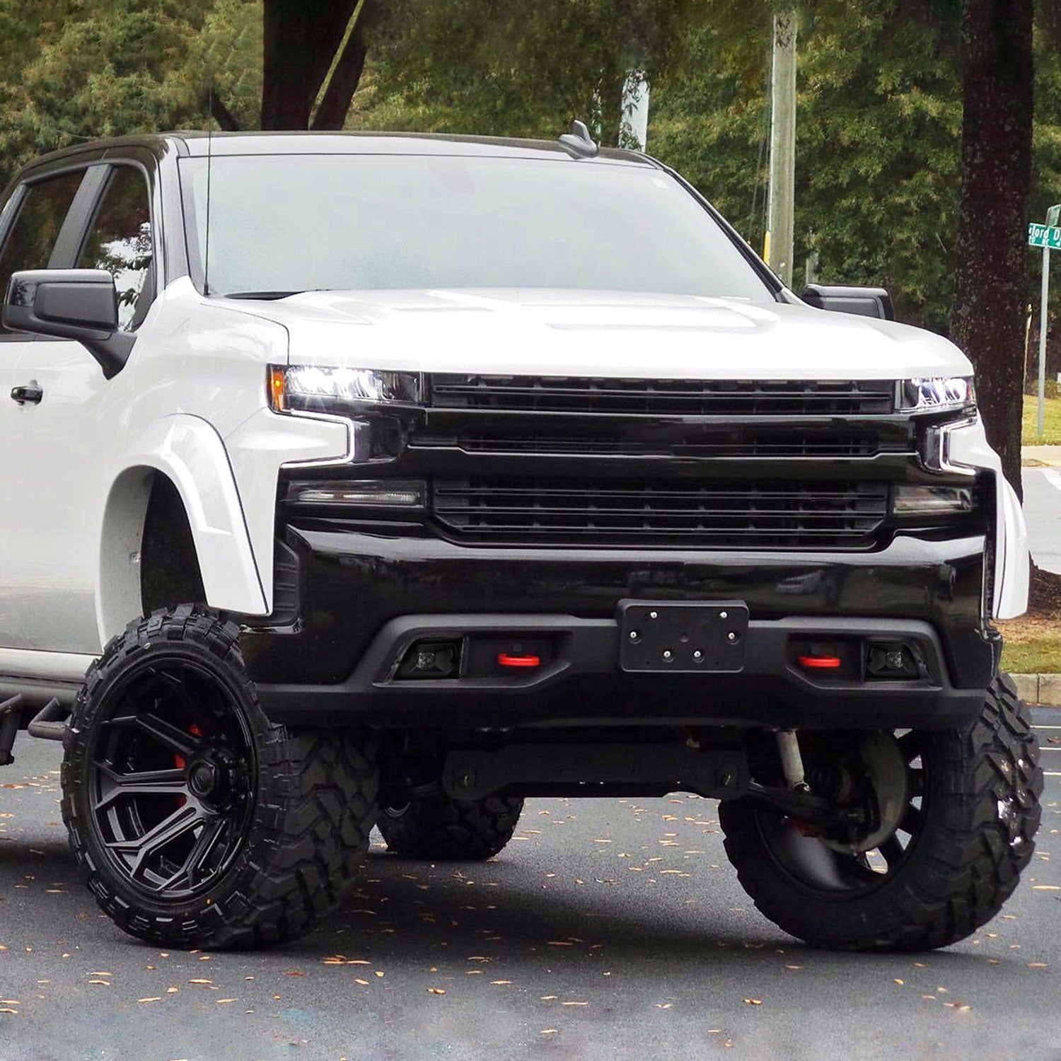2019-2022 Chevy Silverado 1500 LED Fog Lights Kit Chrome Housing/Smoke Lens
