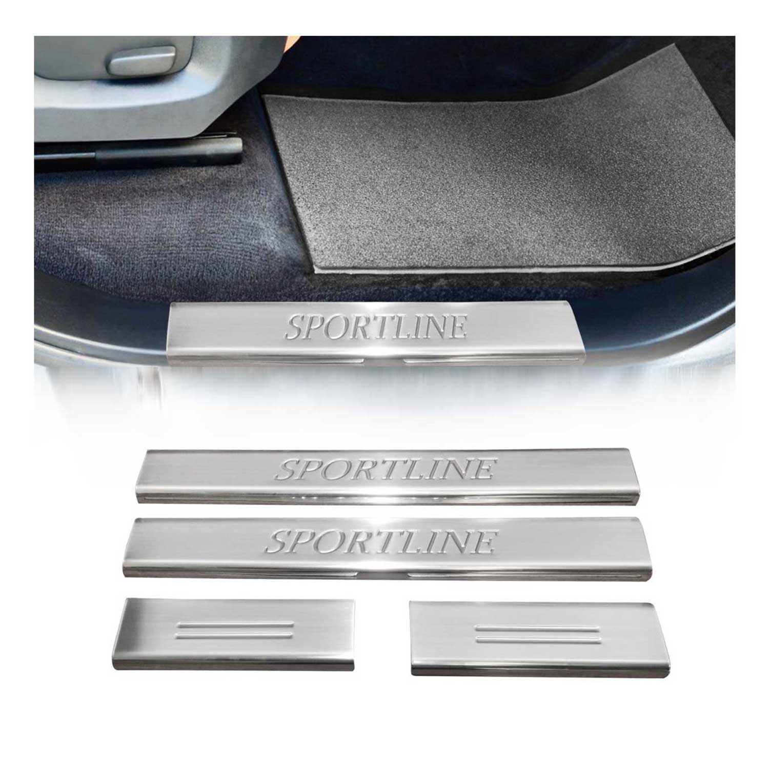 2013-2017 Land Rover Range Rover Door Sill Scuff Plate Scratch Stainless Steel 4x