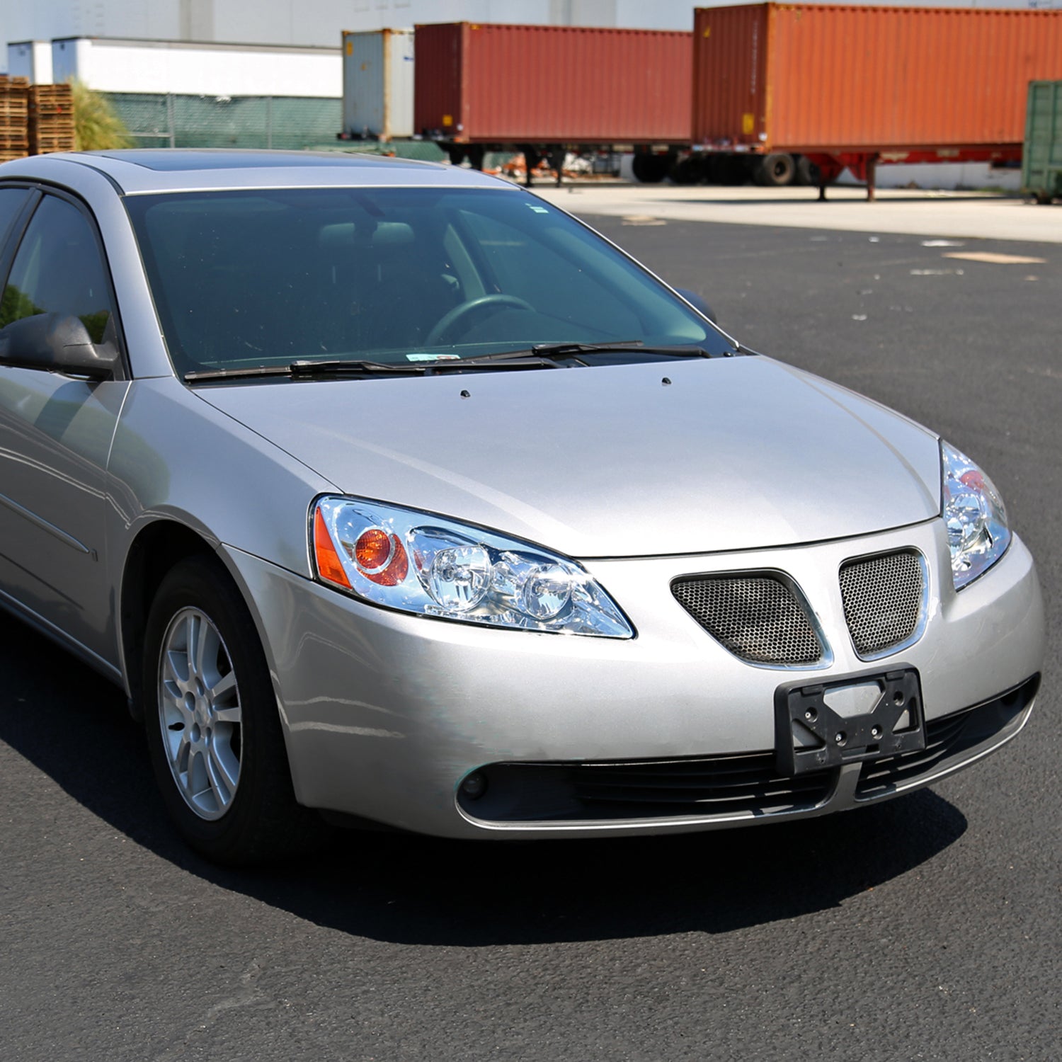 2005-2010 Pontiac G6 Factory Style Headlights w/ Amber Reflectors Chrome/Clear