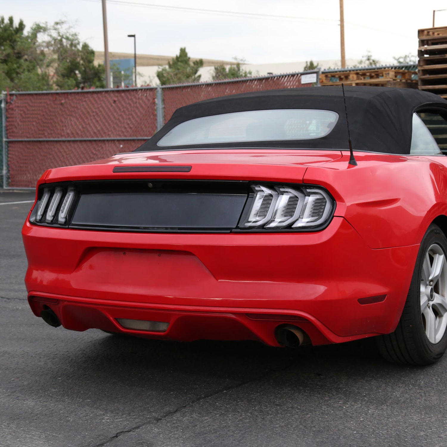 2015-2023 Ford Mustang Sequential Signal LED Tail Lights Jet Black/Clean Lens