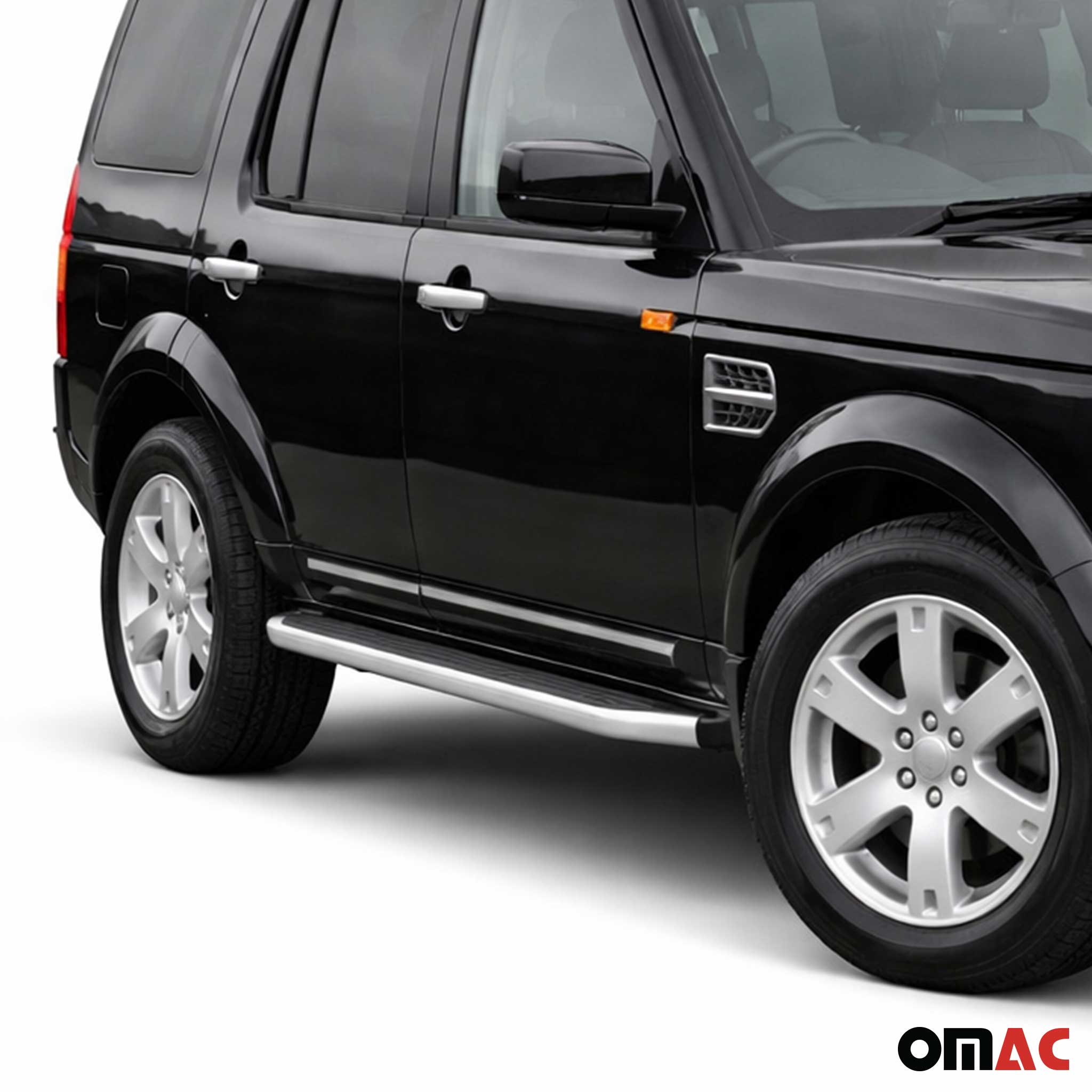 2005-2009 Land Rover LR3 Side Door Molding Trim Skirt Garnish S. Steel 4x