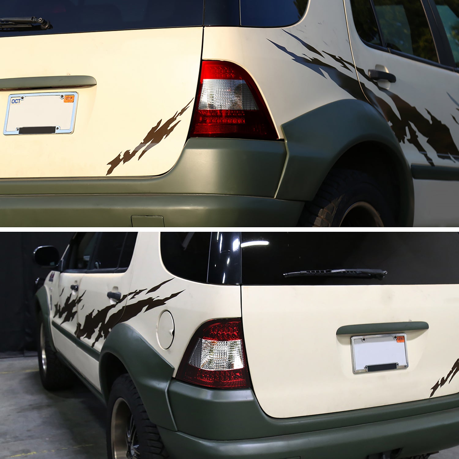 1998-2005 Mercedes Benz W163 M Class LED Tail Lights Chrome/Red Clear Lens