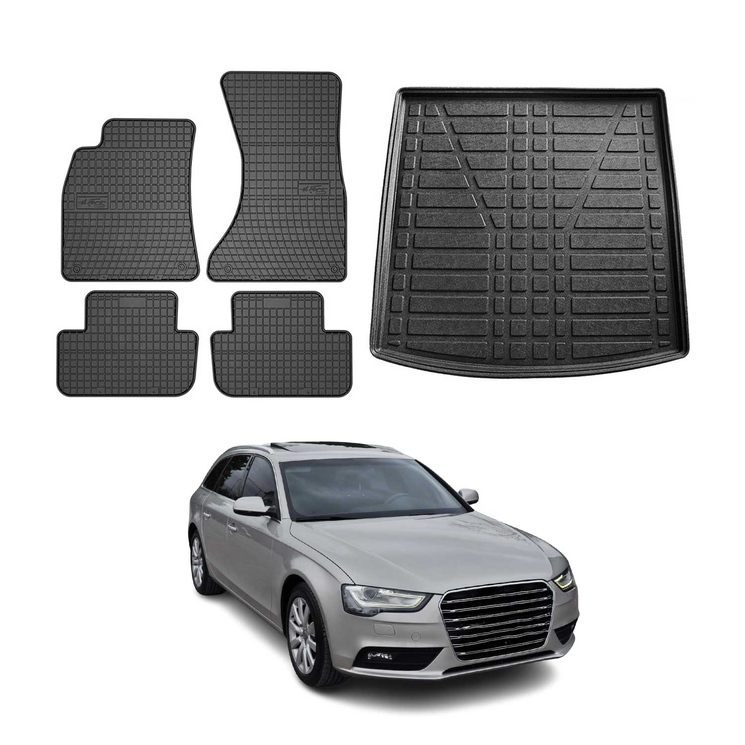 2008-2012 Audi A4 B8 Avant Floor Mats Cargo Liner Set