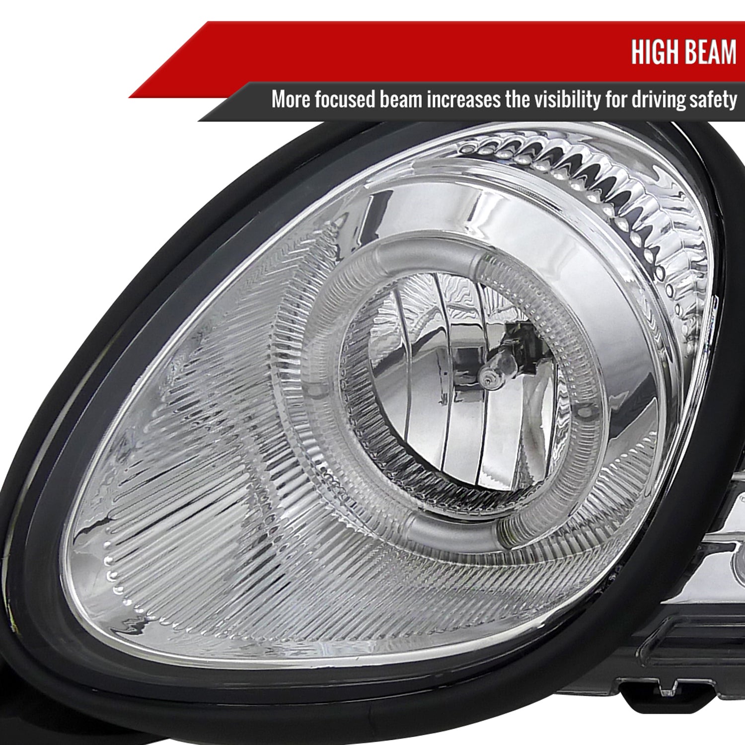 1998-2005 Lexus GS300/GS400/GS430 Halo Projector Headlights LED Light Chrome