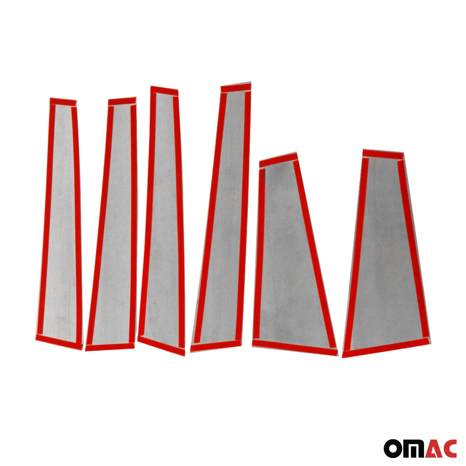 2017-2026 Jeep Compass Window B Pillar Posts Door Trim Cover Stainless Steel Silver 6x