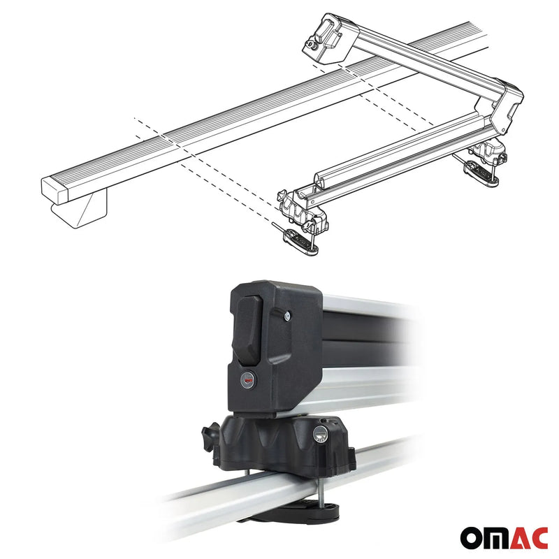 Menabo Clamby 4 Ski Rack Roof Rack Ski Snowboards Fixing Kit