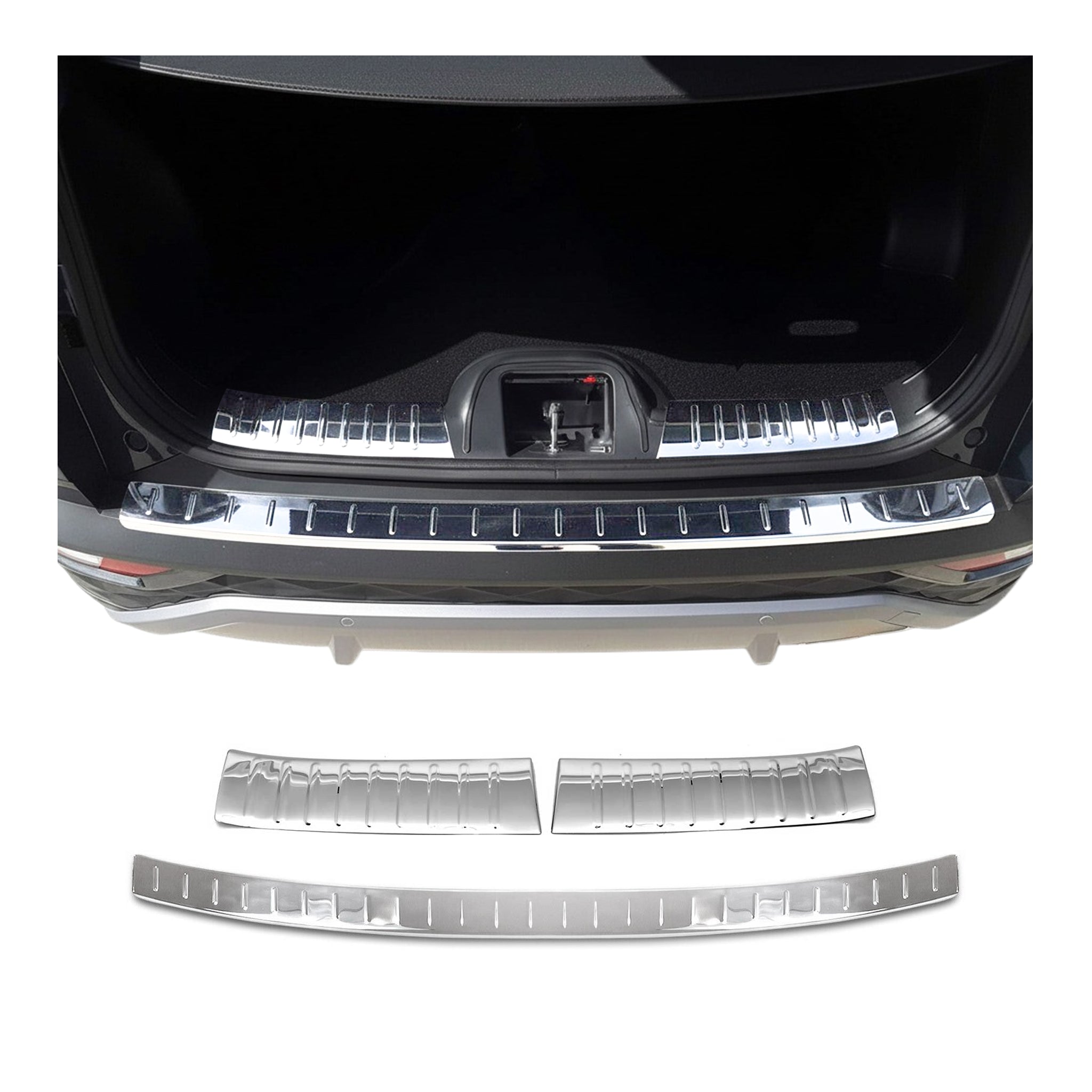 Rear Bumper Guard & Trunk Sill Cover Set for Hyundai Tucson IV 2022-2024 Gloss