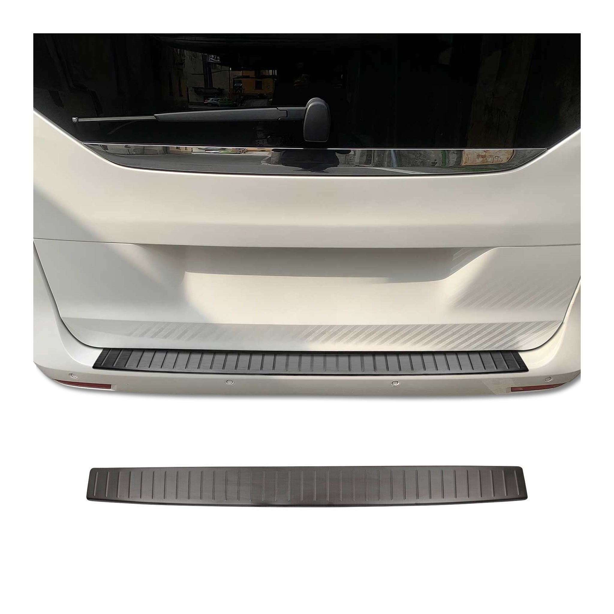 2016-2024 Mercedes Metris Rear Bumper Guard Stainless Steel Dark Brushed