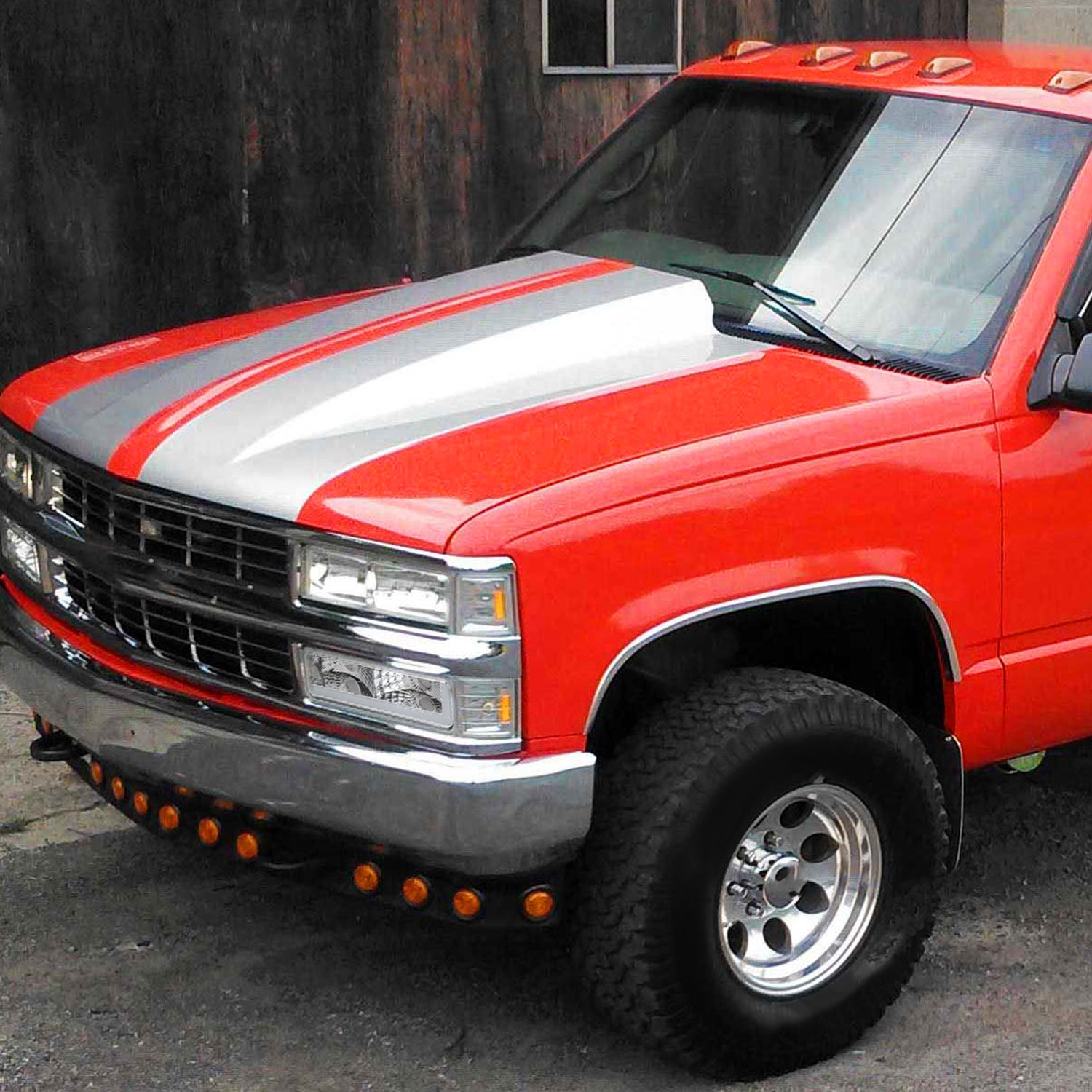 1988-1998 Chevy/GMC C10 C/K LED Strip Bumper Corner Signal Lights Chrome/Clear