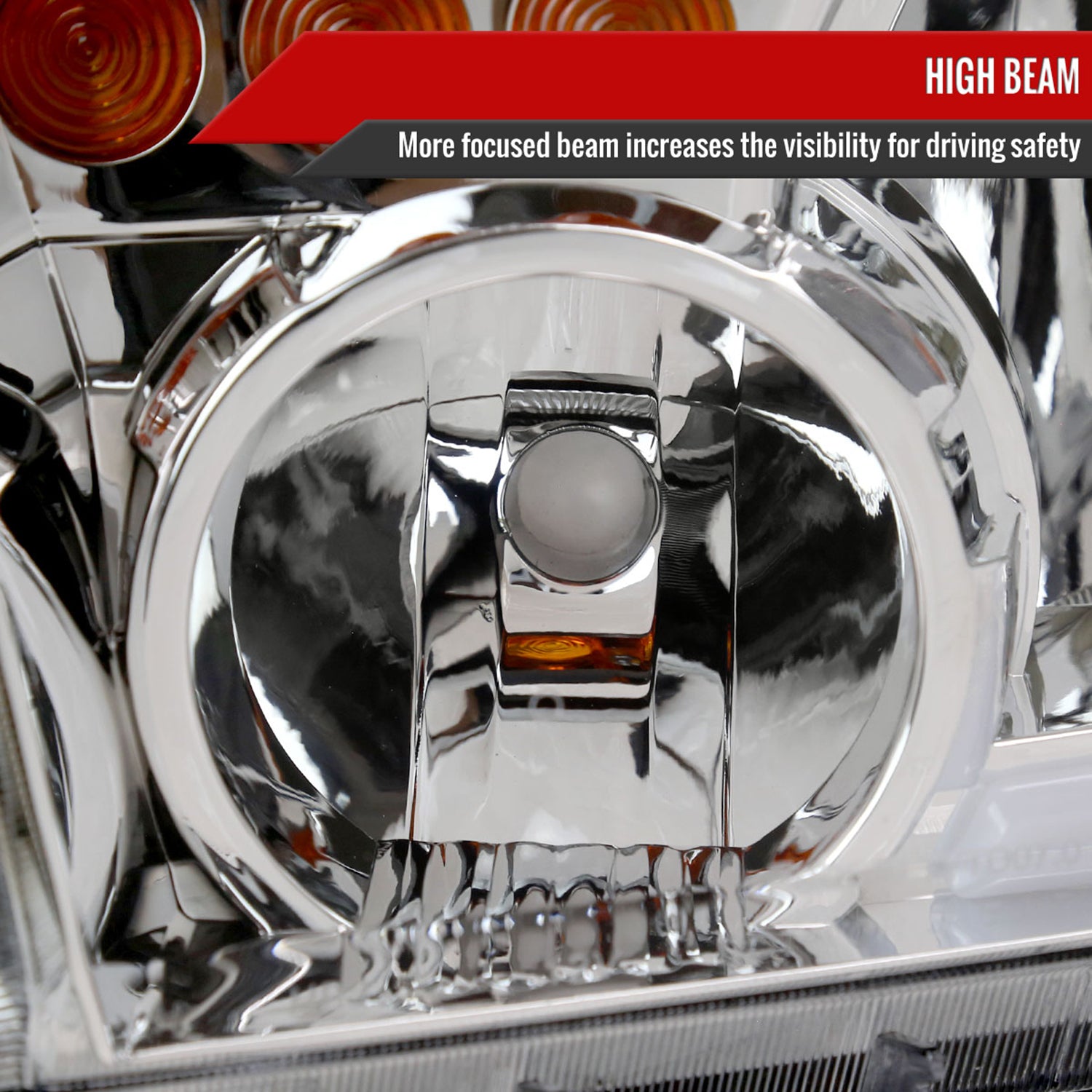 2007-2013 Toyota Tundra/2008-2017 Sequoia LED Tube Factory Headlights Chrome