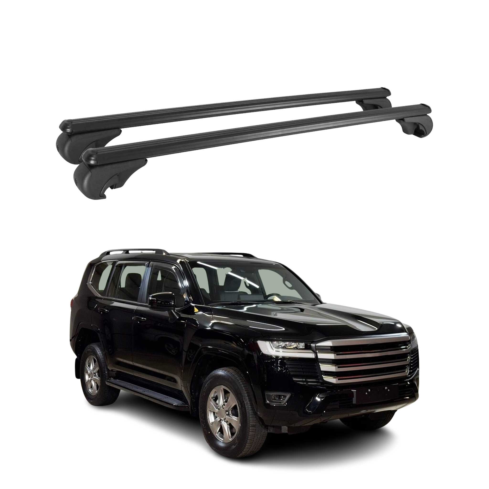 2024-2025 Toyota Land Cruiser J250 Roof Rack Cross Bars Carrier Black