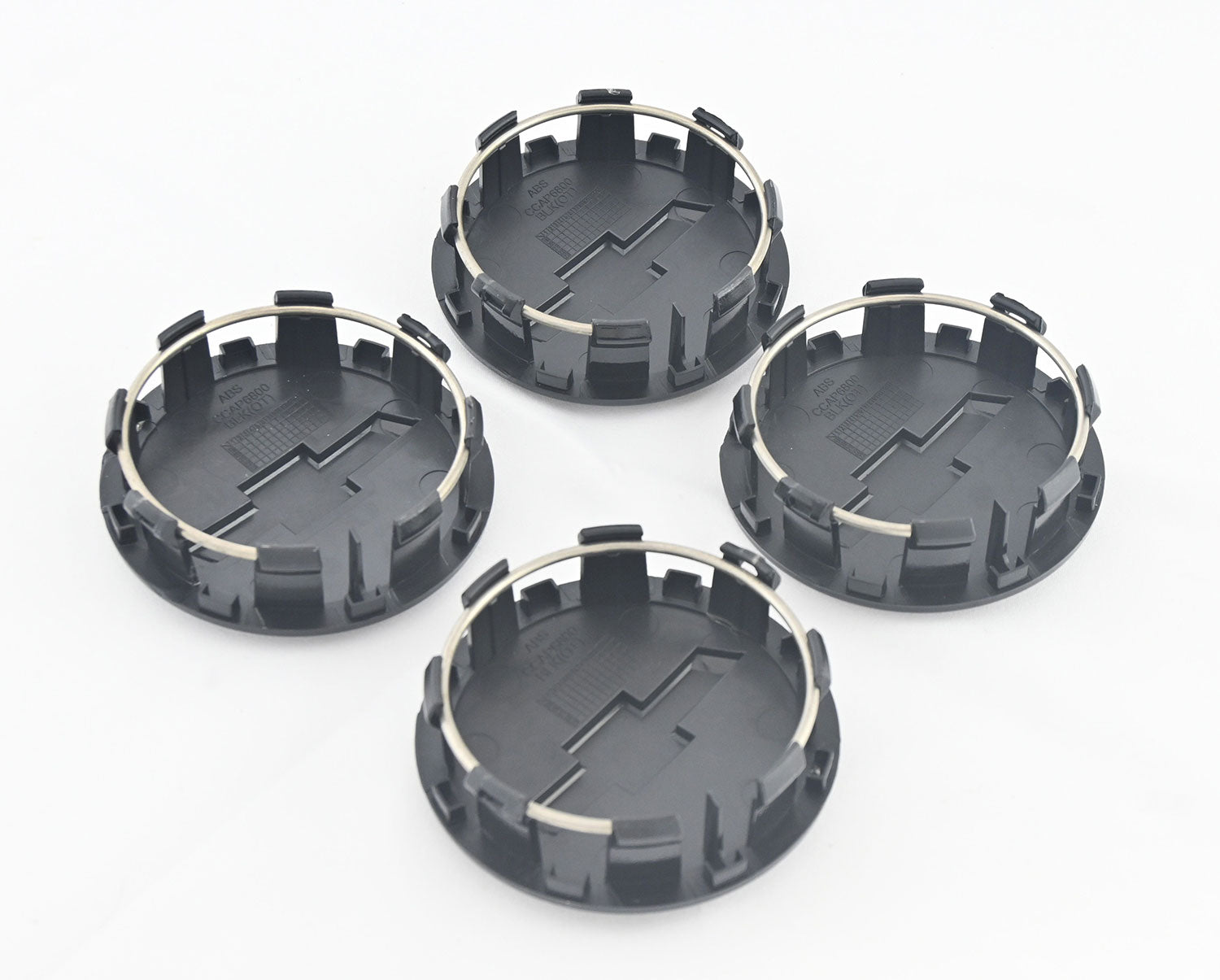 2015-2025 Chevrolet Suburban / Tahoe Licensed Wheel Cap Emblem Set Gloss Black 4Pcs ABS Plastic