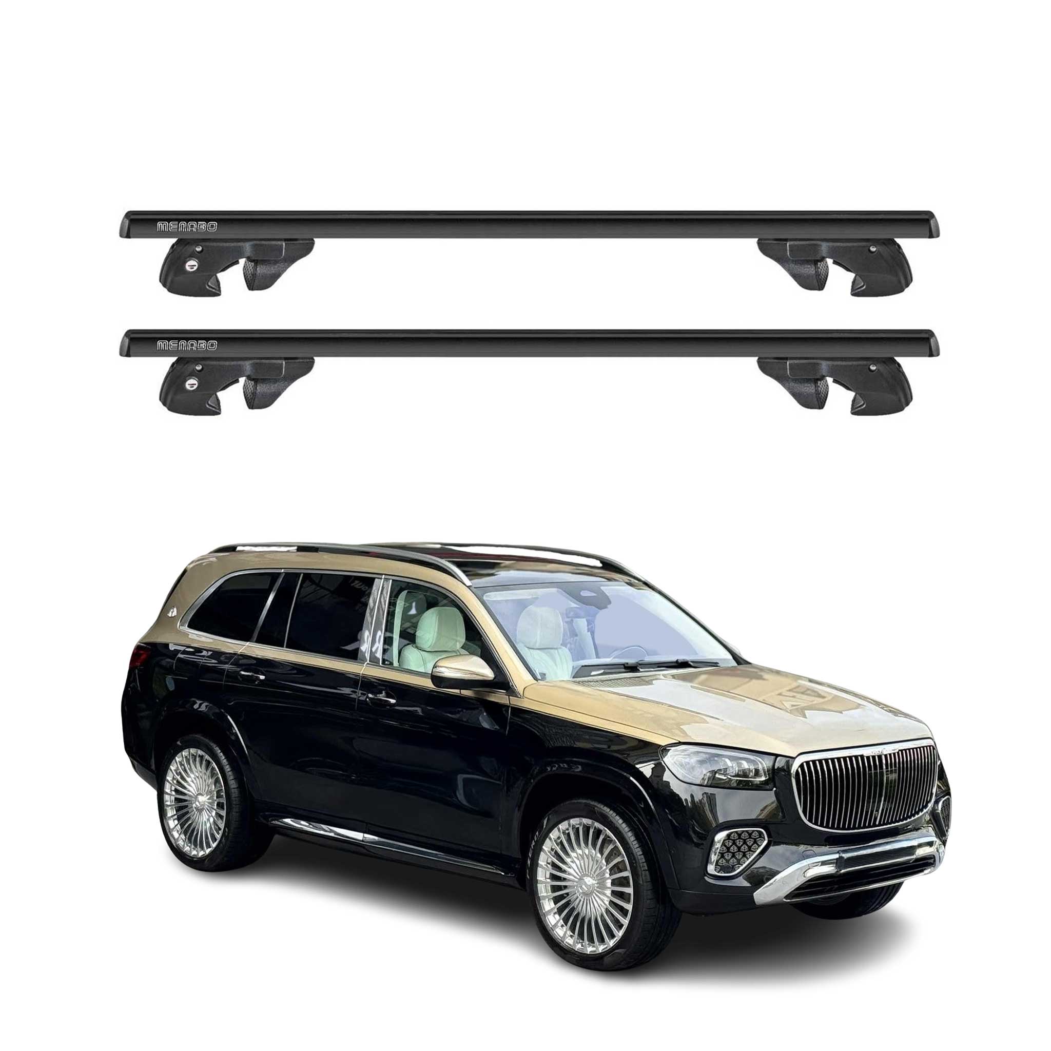 2020-2025 Mercedes GLS Class X167 Roof Rack Cross Bars Black