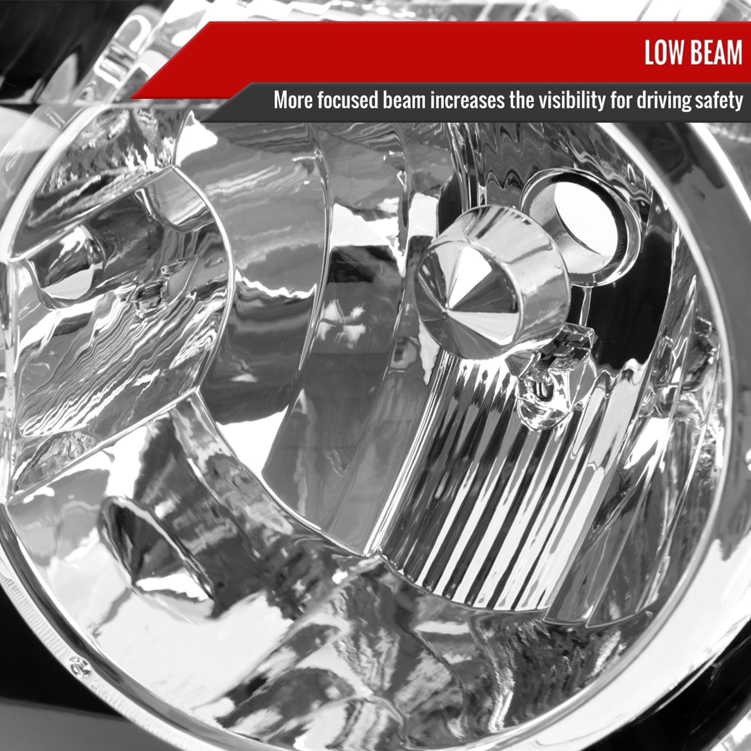 2001-2003 Toyota Highlander Factory Style Headlights Chrome/Clear Lens