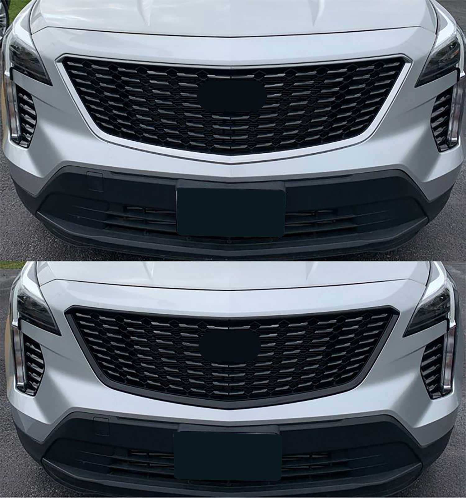 2019-2023 Cadillac XT4 Grille Overlay Gloss Black 1Pcs ABS Plastic