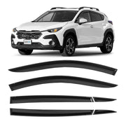 Clim Art Wind Deflectors for Subaru XV Crosstrek 2024-2026 Tape-On Dark Smoke 6x