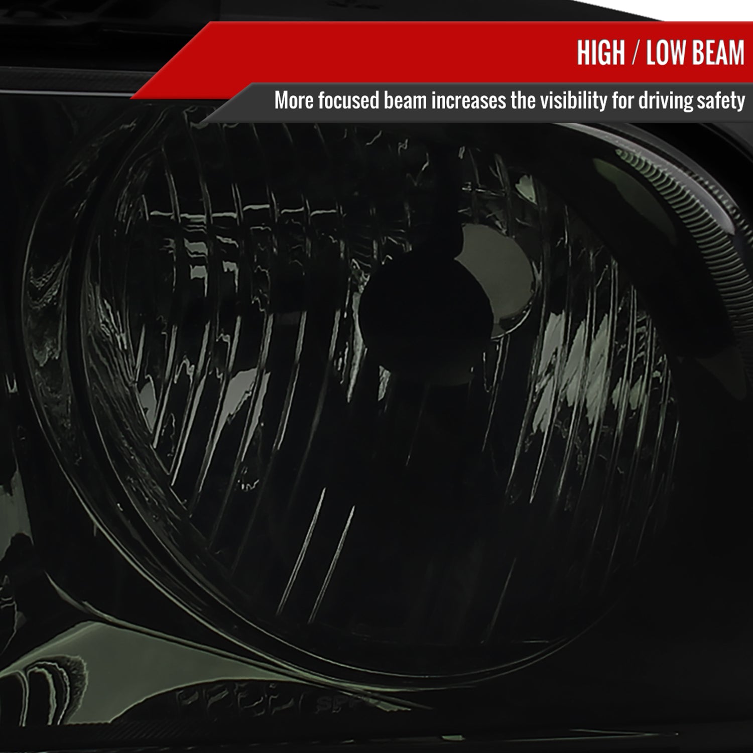 2005-2009 Ford Mustang Factory Style Headlights Chrome Housing/Smoke Lens