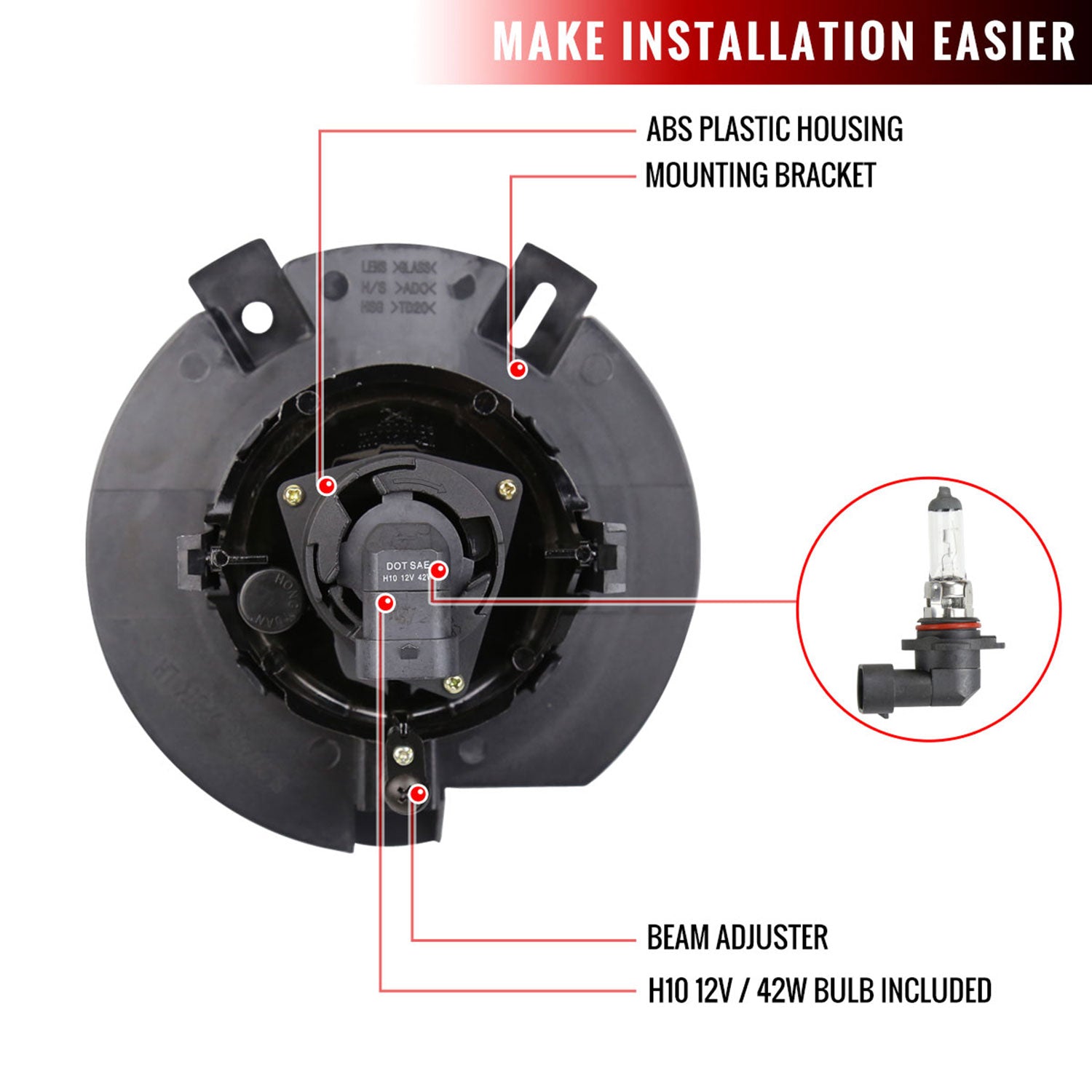2002-2005 Ford Explorer H10 Fog Lights Chrome Housing/Clear Lens