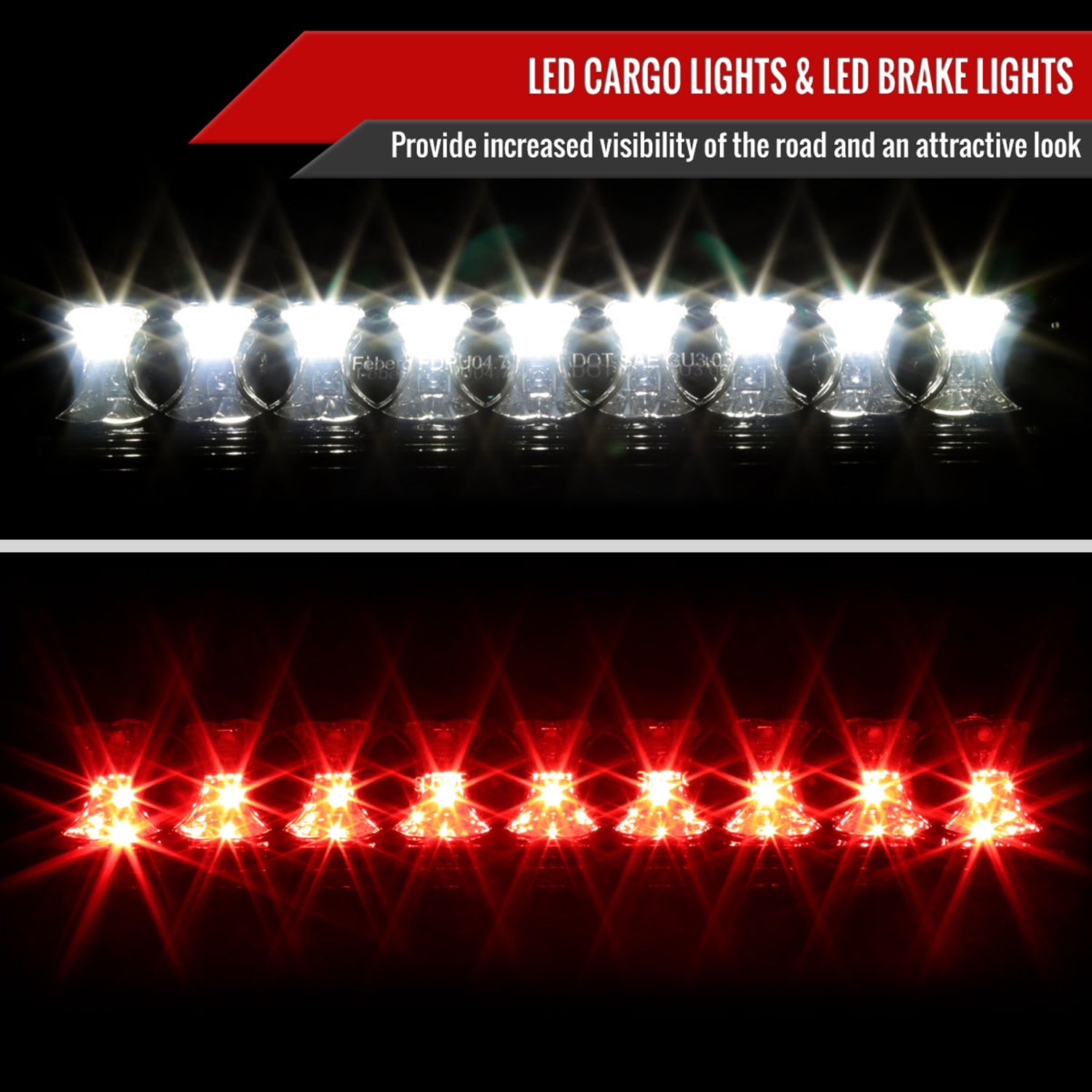 2004-2008 Ford F-150 LED 3rd Brake Light Chrome Housing/Smoke Lens