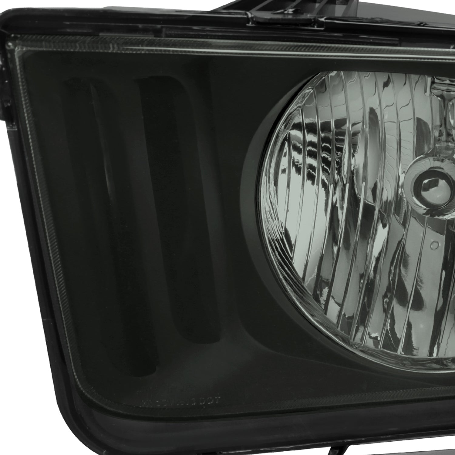 2005-2009 Ford Mustang Factory Style Headlights Matte Black/Light Smoke Lens