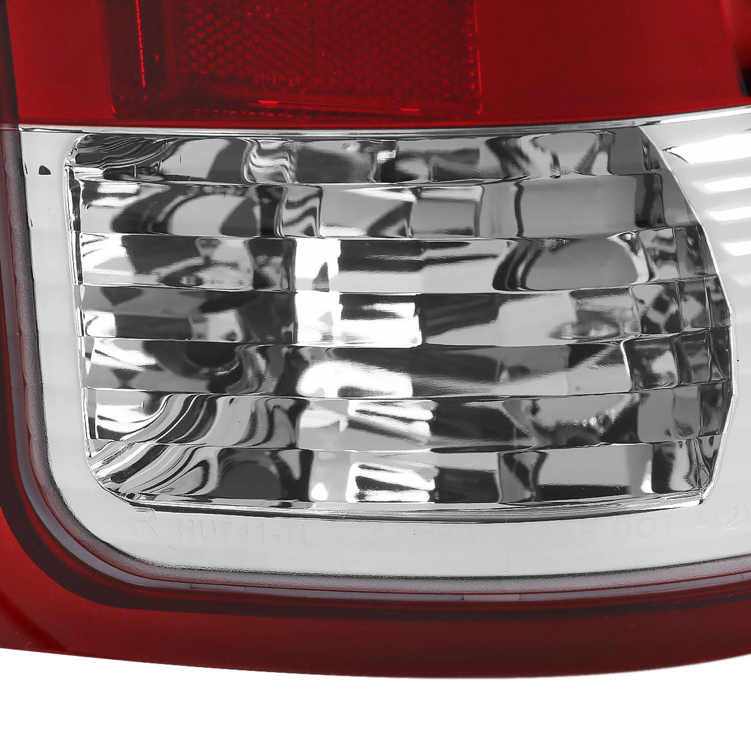 2007-2013 GMC Sierra 1500 2500HD 3500HD C-Bar LED Tail Lights Chrome/Red Clear