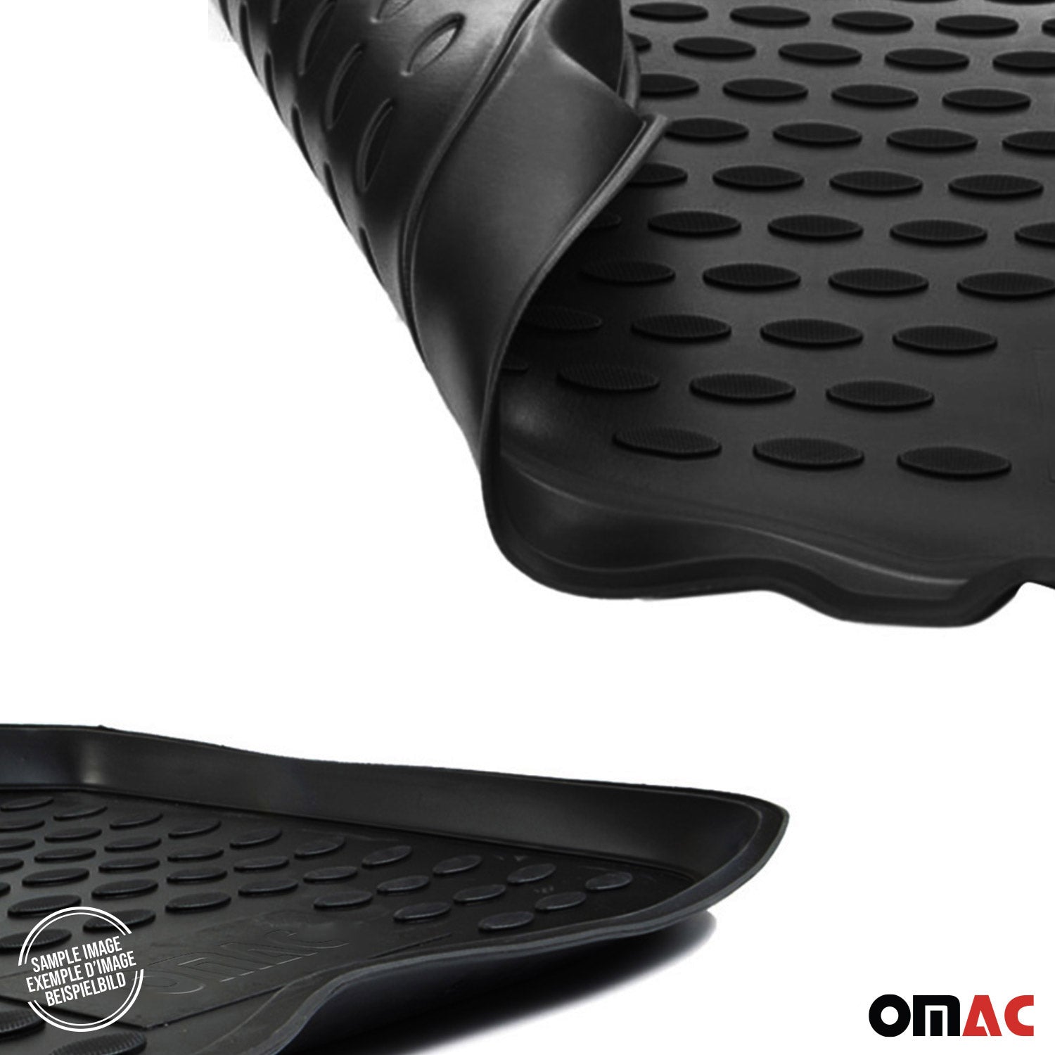 2018-2026 Volkswagen Atlas Floor Mats & Cargo Liner Full Set All Weather 3rd Row Behind Black
