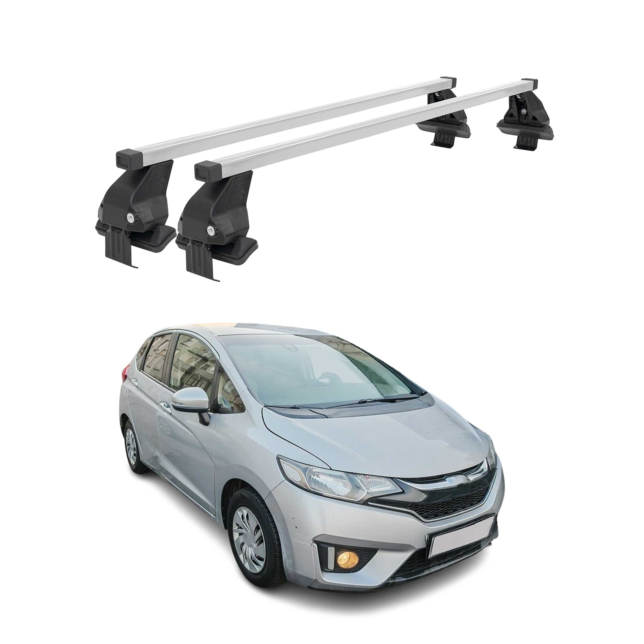 2015-2020 Honda Fit Roof Rack Cross Bars Silver