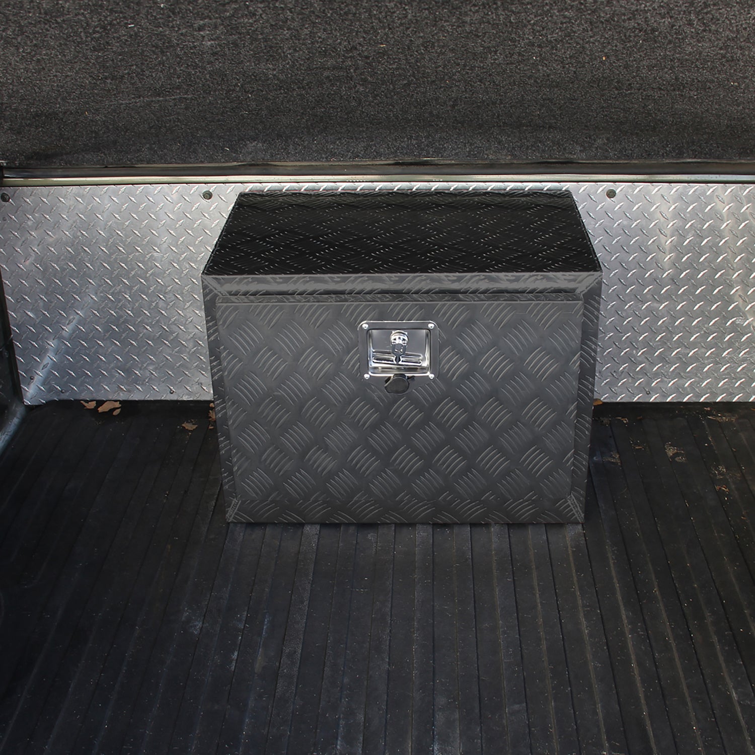 24" Heavy Duty Black Underbody Truck Tool Box w/ T-Handle Latch Lock & Keys