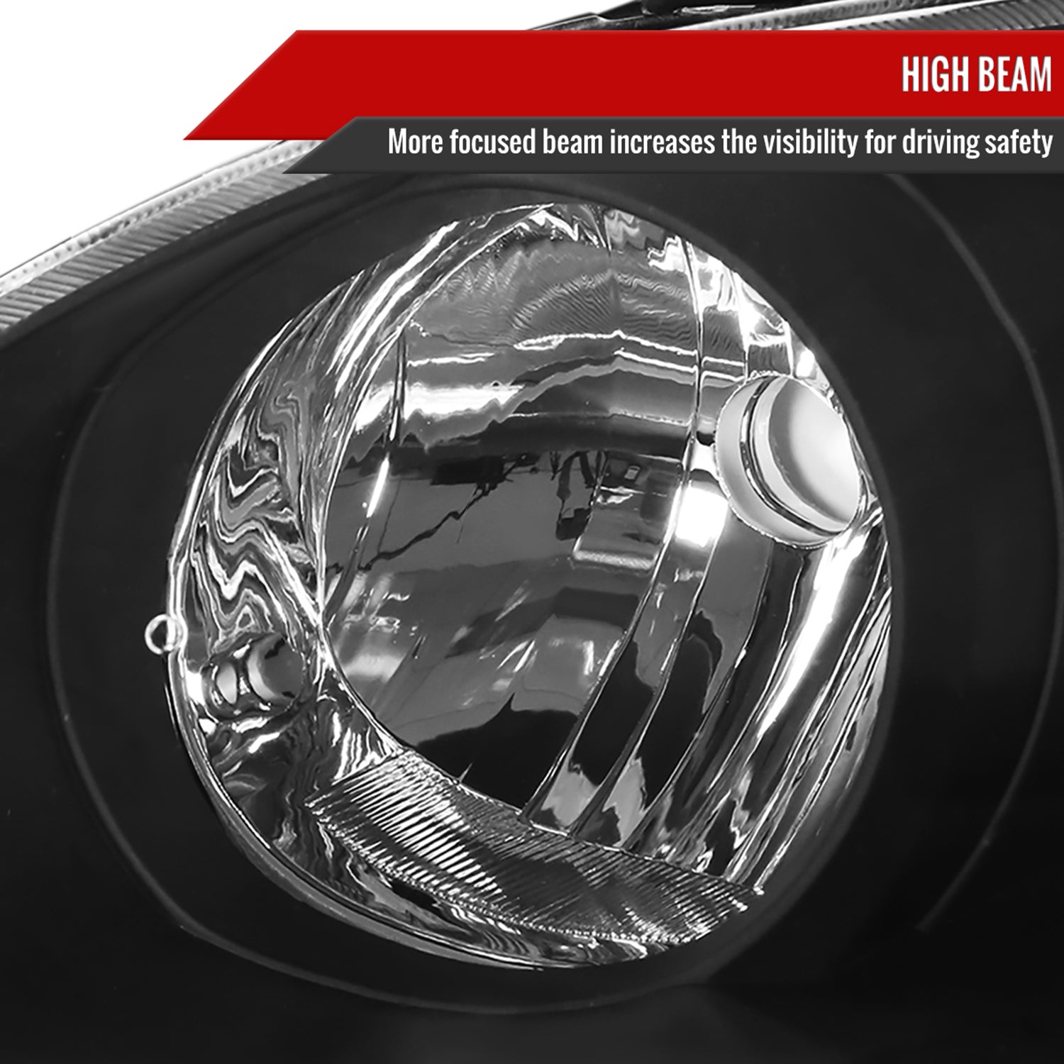 2003-2008 Toyota Corolla Factory Style Headlights Matte Black/Clear Lens