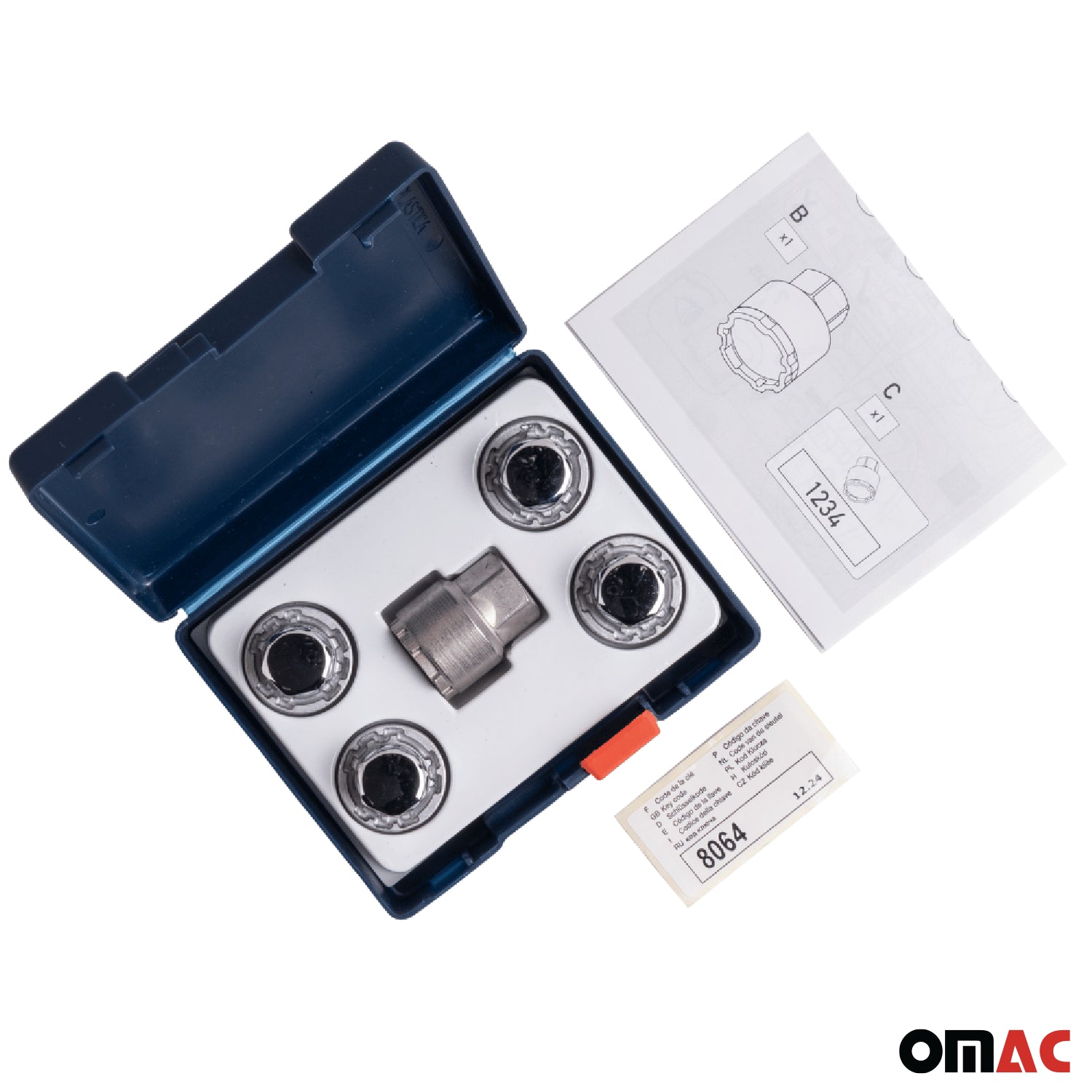 Wheel Lock Kit for Land Rover Discovery Range Rover Sport M14X1.5 4Locks&1Key