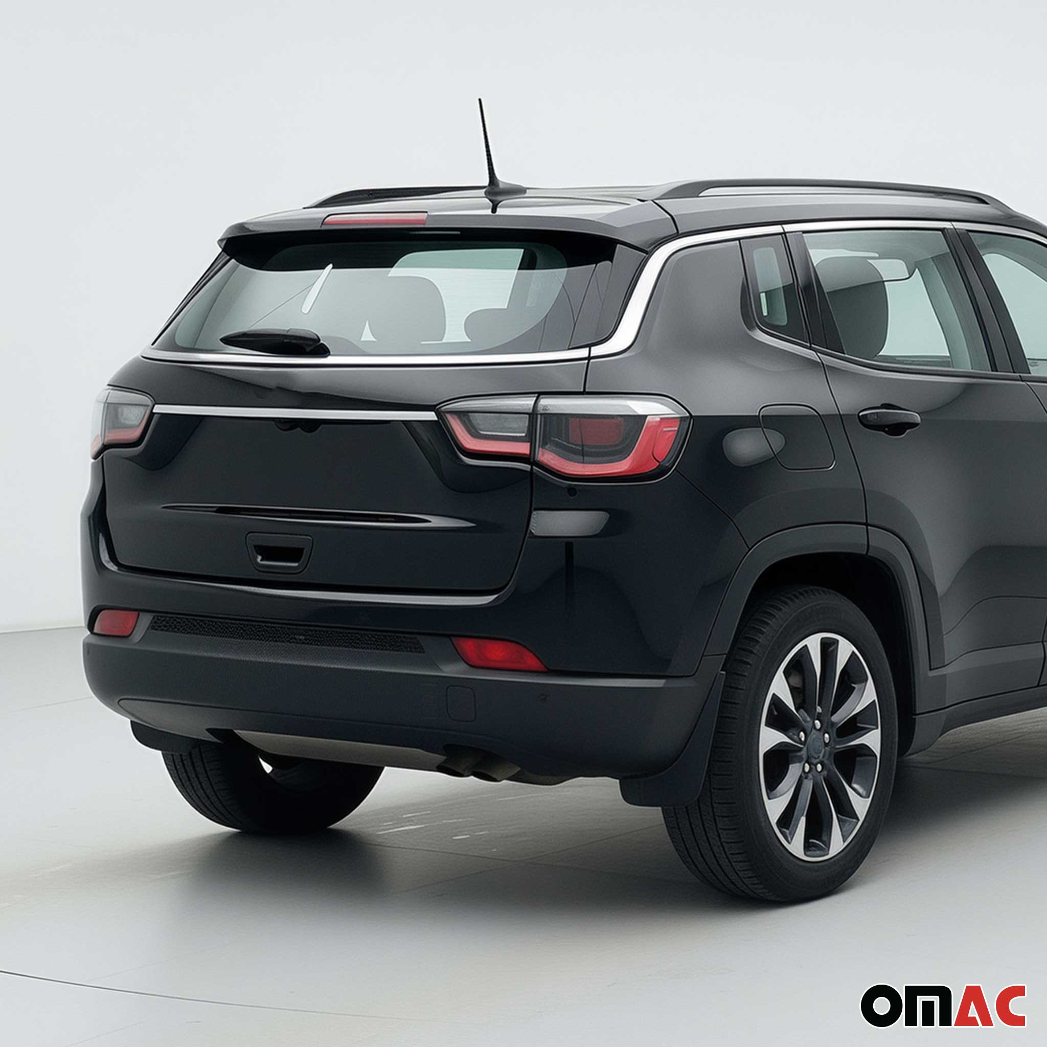 2017-2025 Jeep Compass Rear Trunk Tailgate Door Handle Cover Stainless Steel Silver