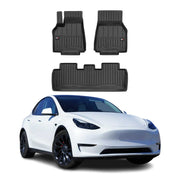 2020-2025 Tesla Model Y Premium Floor Mats Liners Full Set All Weather Heavy Duty