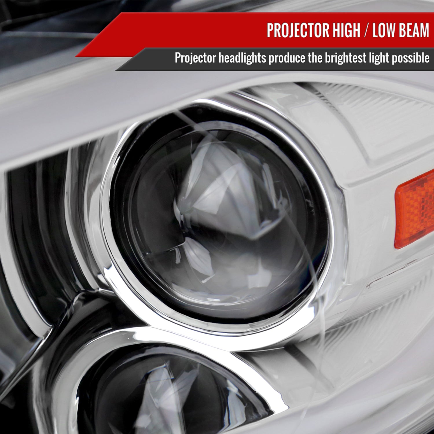 2013-2016 Dodge Dart Sequential Animated LED Bar Projector Headlights Chrome