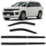 Clim Art Wind Deflectors for Jeep Grand Cherokee L 2021-2026 Tape-On Smoke 6Pcs