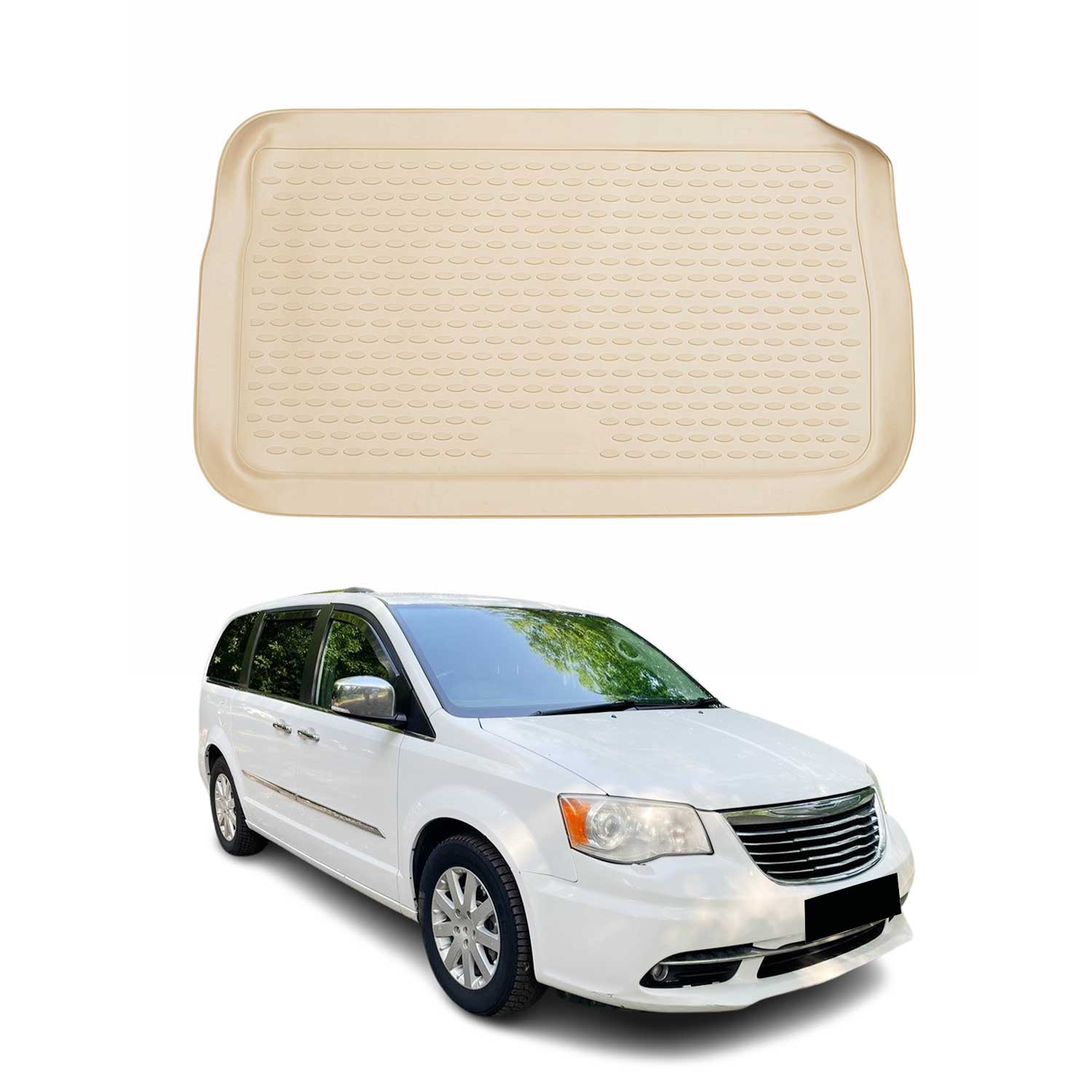 2008-2016 Chrysler Town & Country Cargo Liner Trunk Mat All Weather Beige