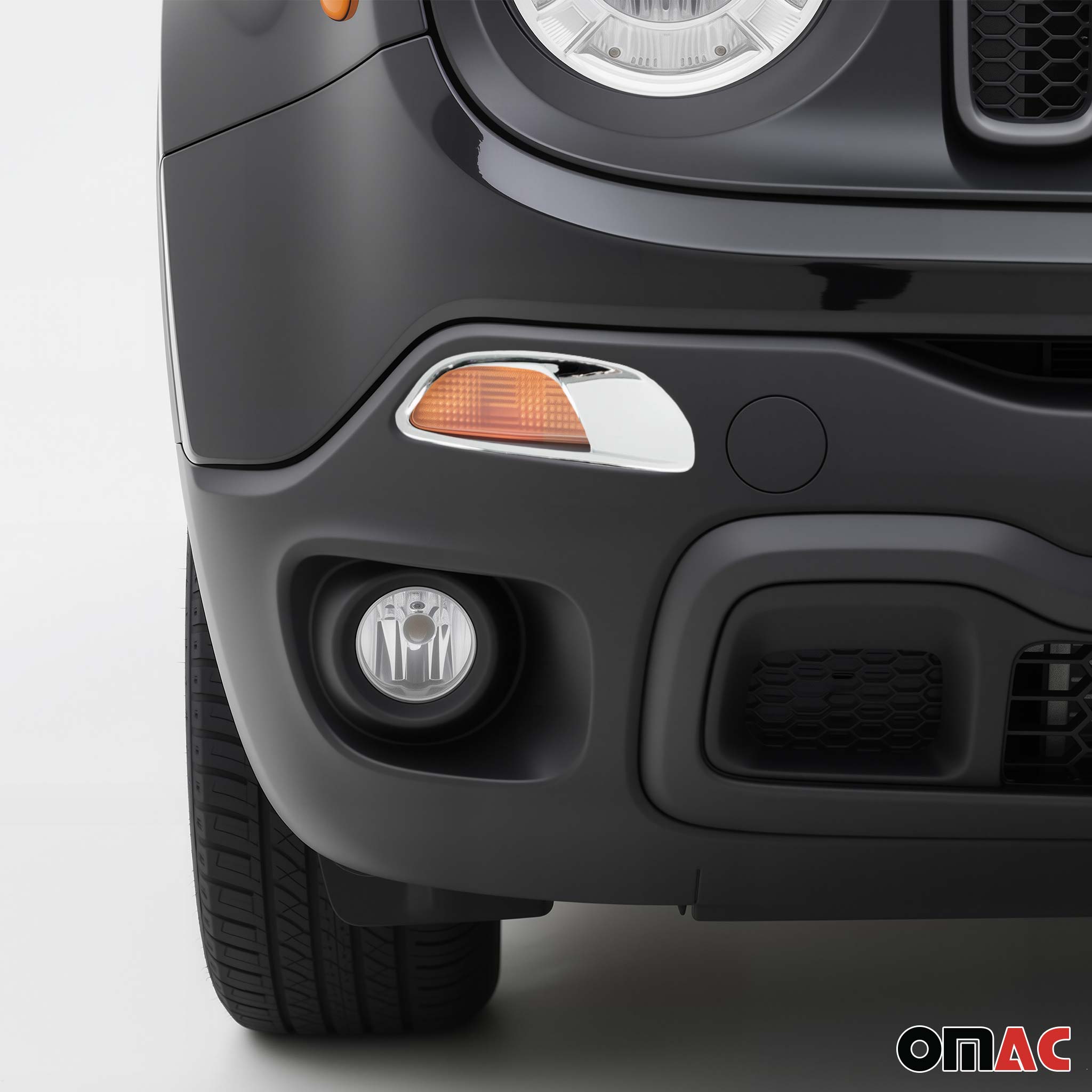 2015-2018 Jeep Renegade Headlight Trim Bottom Chrome ABS 2Pcs