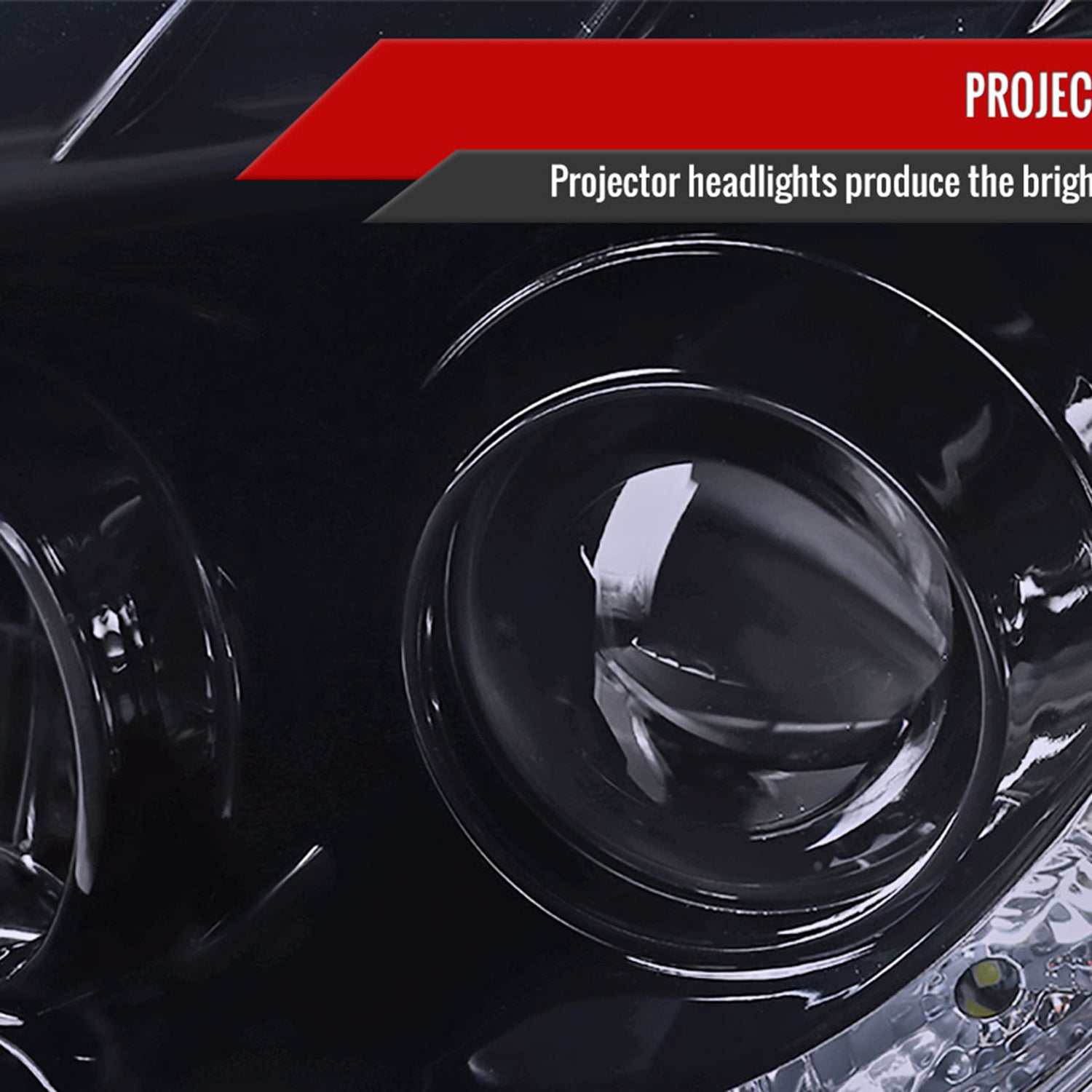 1996-1998 Honda Civic Projector Headlights R8 LED Light Black/Smoke Lens