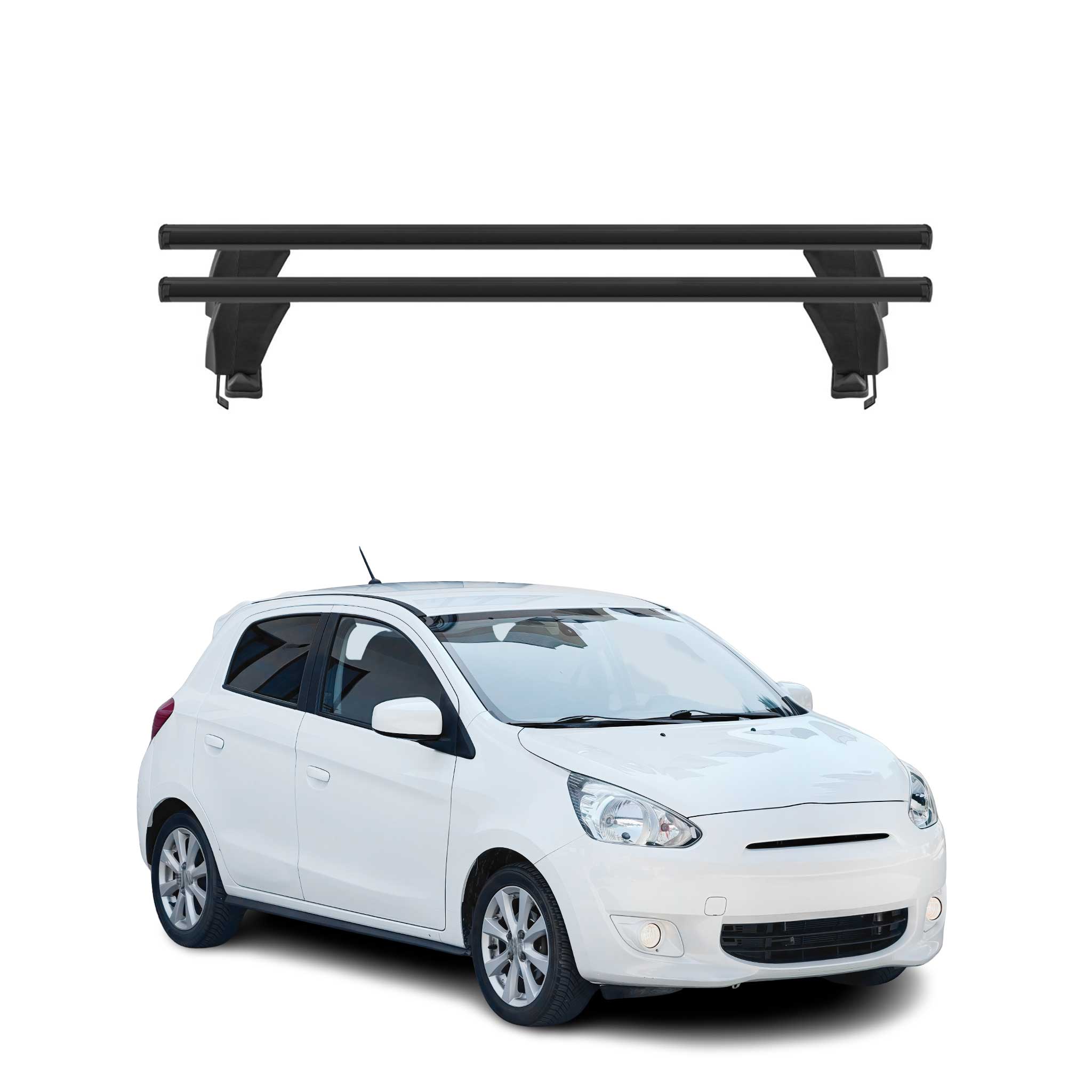 2014-2024 Mitsubishi Mirage Roof Rack Cross Bars Black