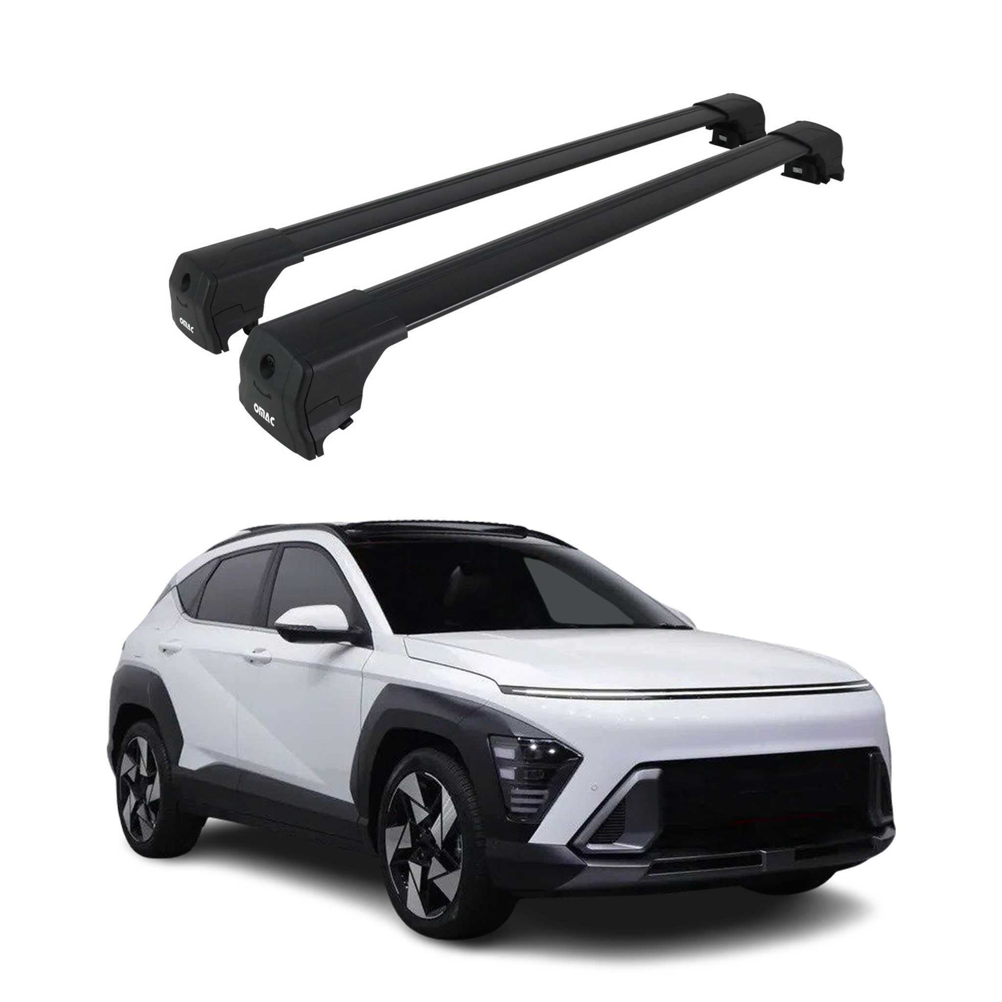 2024-2026 Hyundai Kona Roof Rack Cross Bars Black