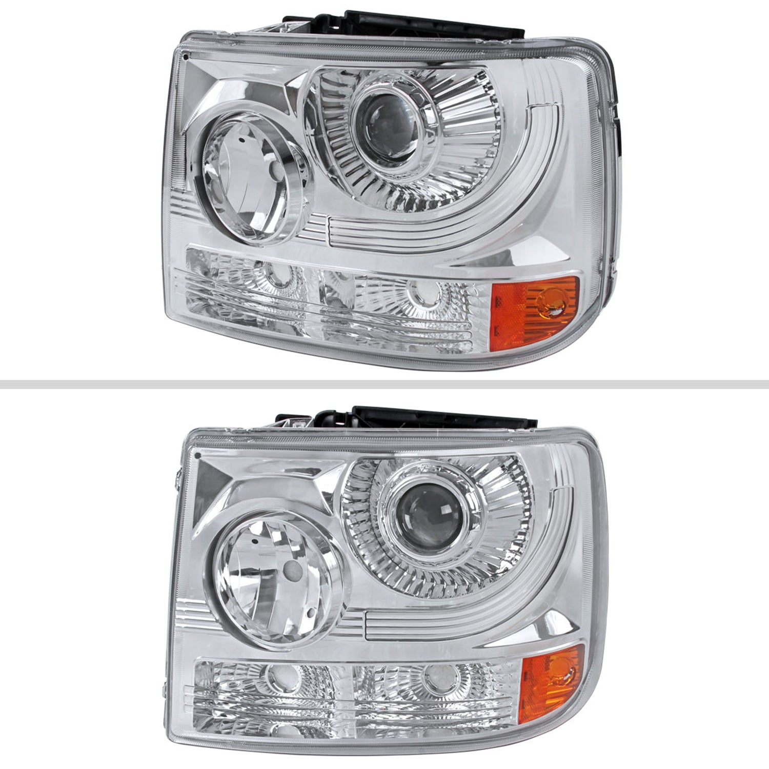 1999-2002 Chevy Silverado 1500 2500/Tahoe Suburban Projector Headlights Chrome