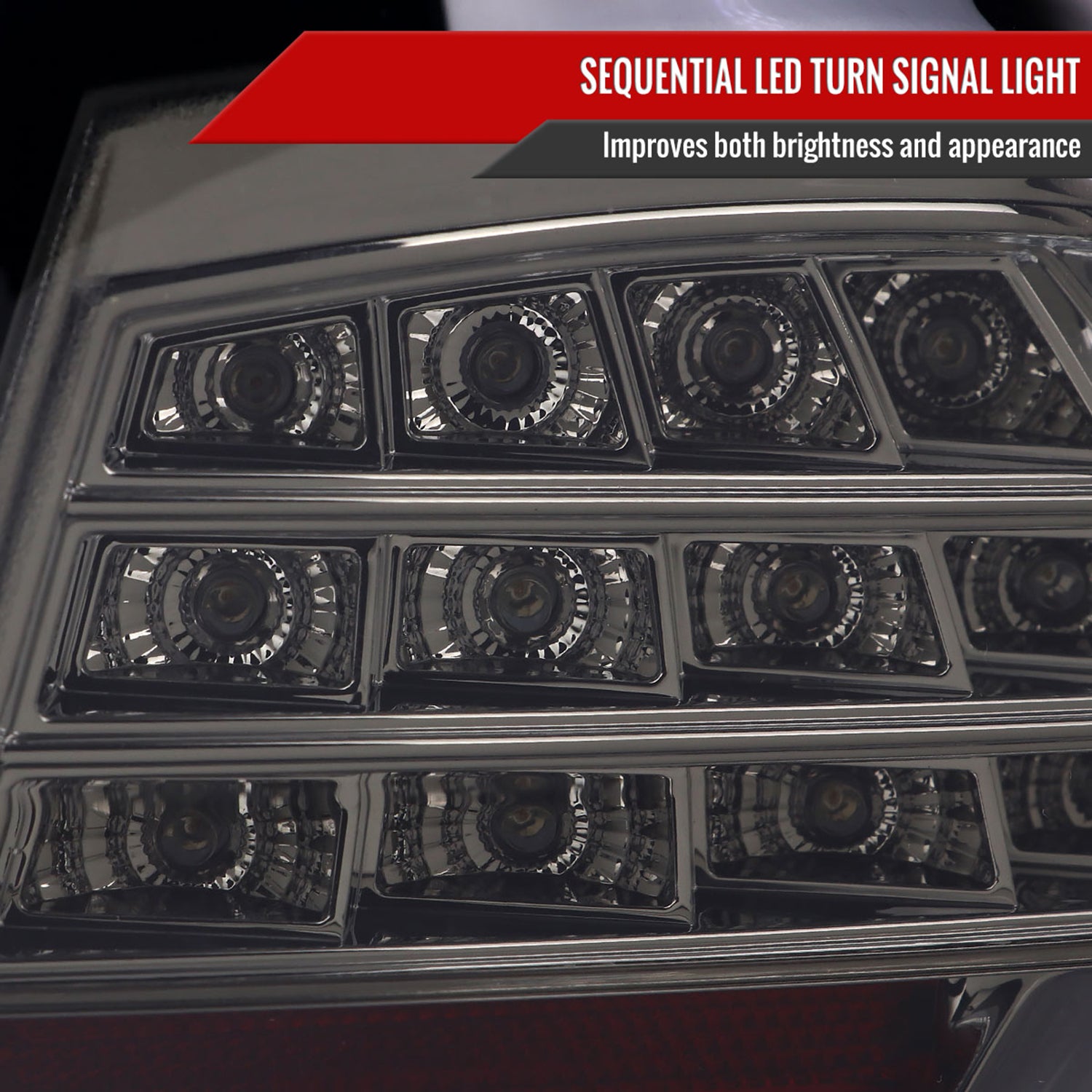 2009-2011 BMW E90 3-Series 4Dr Sedan Red LED Tail Light Chrome/Smoke Lens