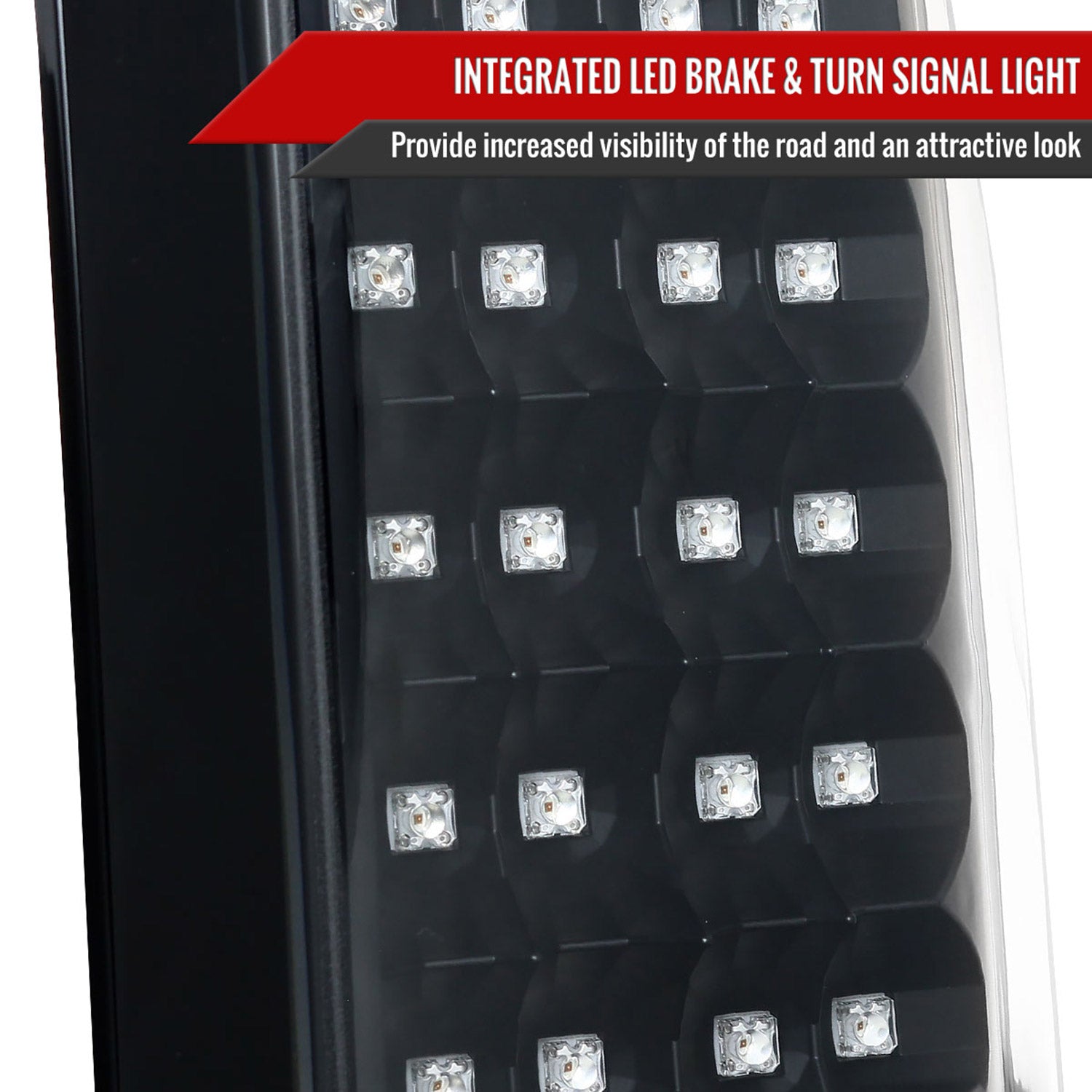 2007-2014 Chevy Silverado V2 LED Tail Lights Matte Black Housing/Clear Lens