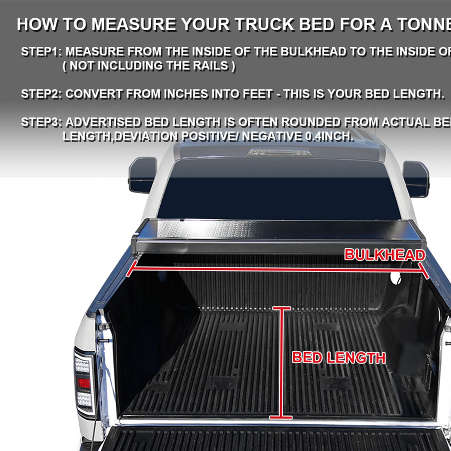 2004-2015 Nissan Titan 6'6" Standard Bed Hard Quad-Fold Tonneau Cover